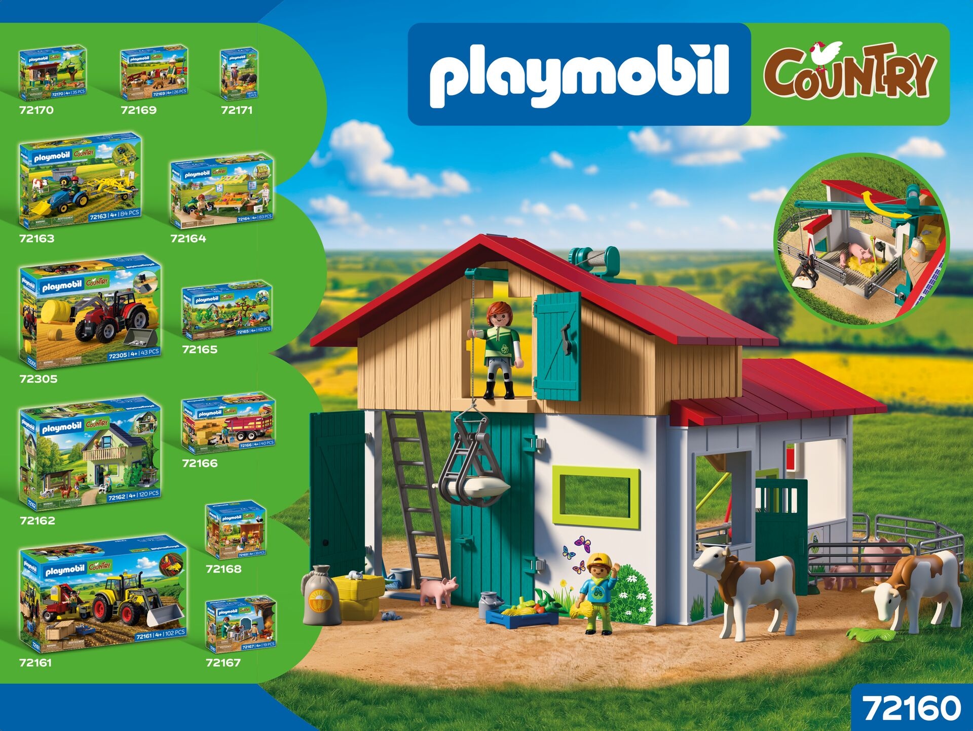 Playmobil® Konstruktions-Spielset »Großer Bauernhof (72160), Country« Made in Europe