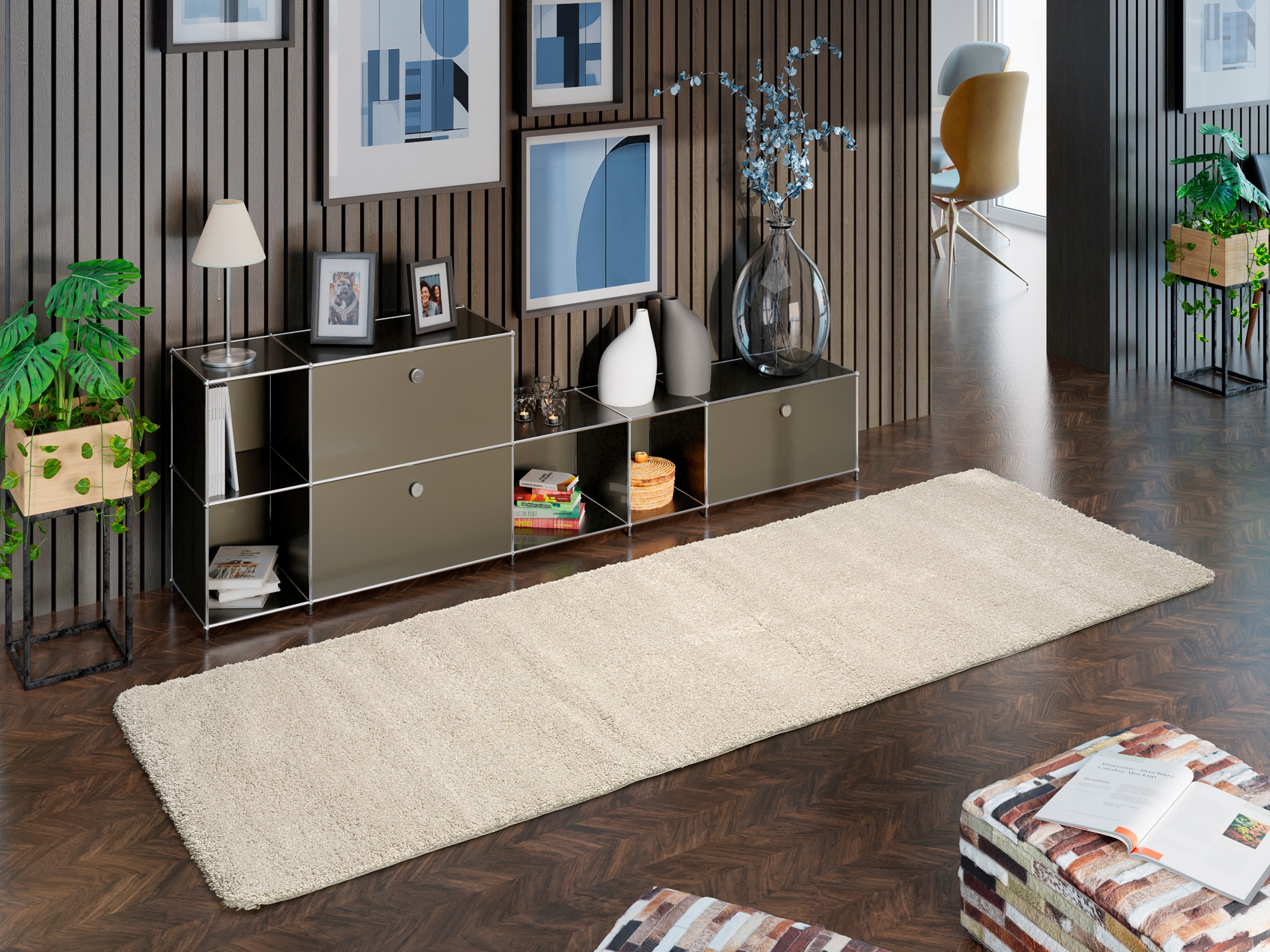 OCI DIE TEPPICHMARKE 1100000002199 "MONTIS" rechteckig 45 mm Höhe uni, Langflor, Shaggy, auch in rund, quadratisch und Läufer erhältlich