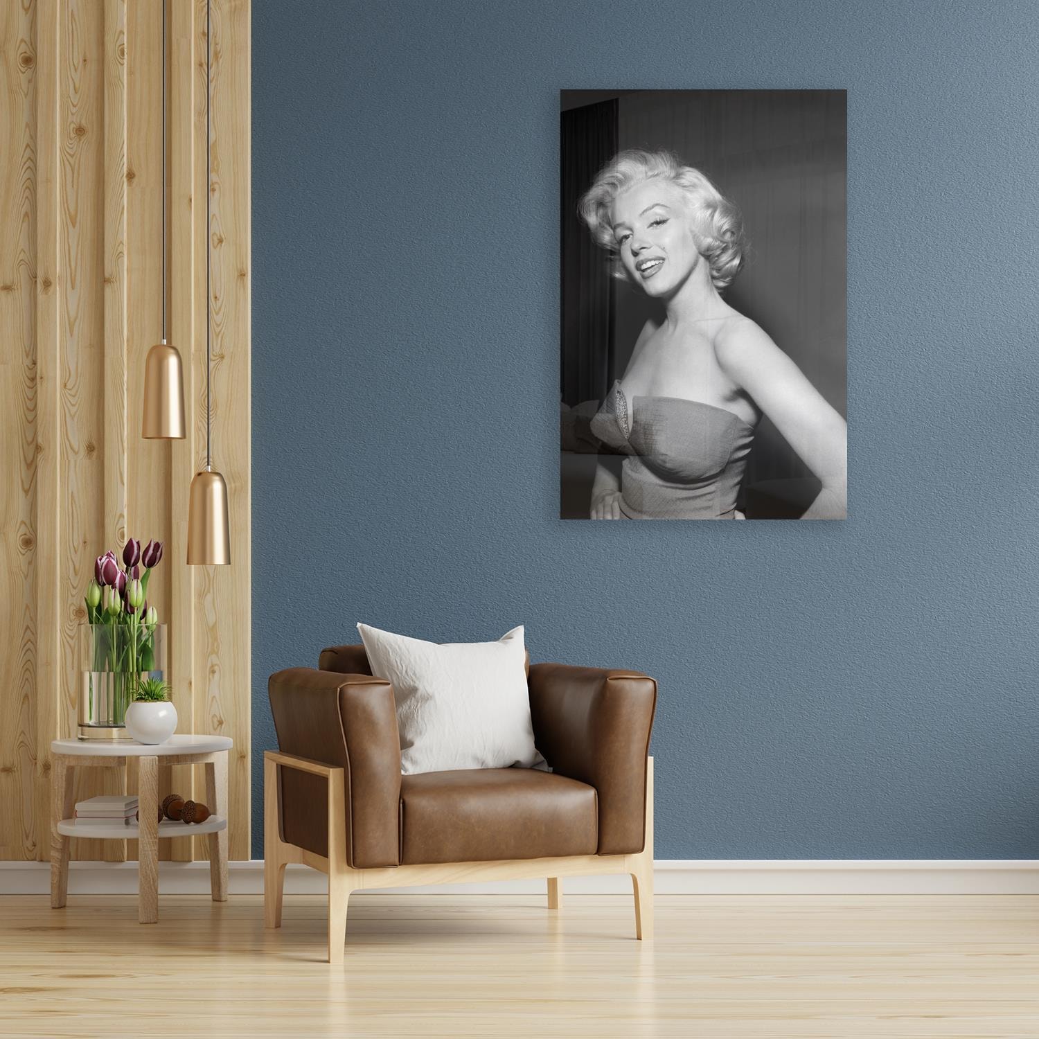 queence Acrylglasbild "Marilyn Monroe", Schwarz-Weiß-Frau-Stars, Fine Art-Print in Galeriequalität