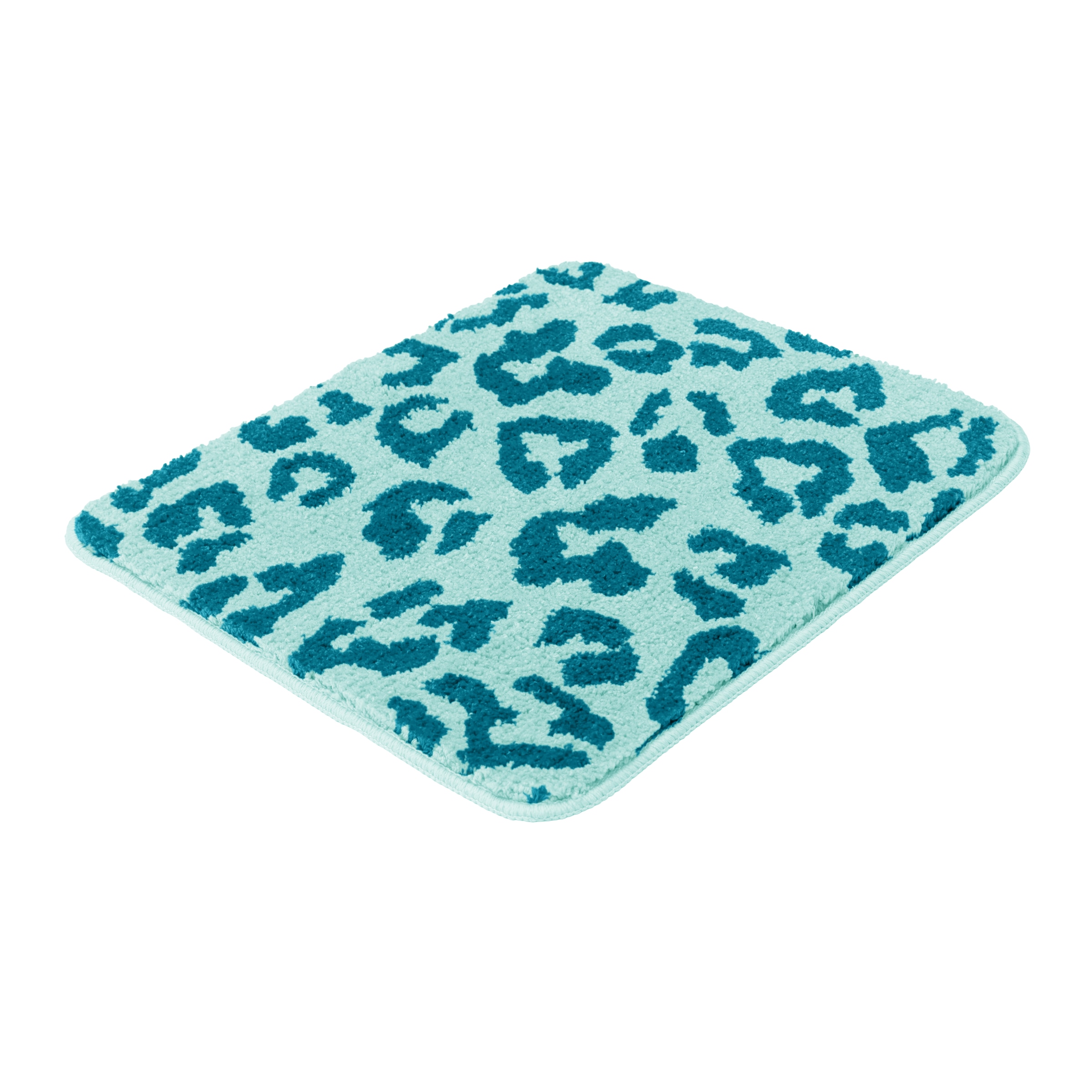 OTTO home Badematte »Anna Leo, Badvorleger, Badezimmer Teppich, Duschvorleger« Höhe 15 mm rutschhemmend beschichtet fußbodenheizungsgeeignet | schnell trocknend mit Animal Print, modernes Muster, Leo, weich
