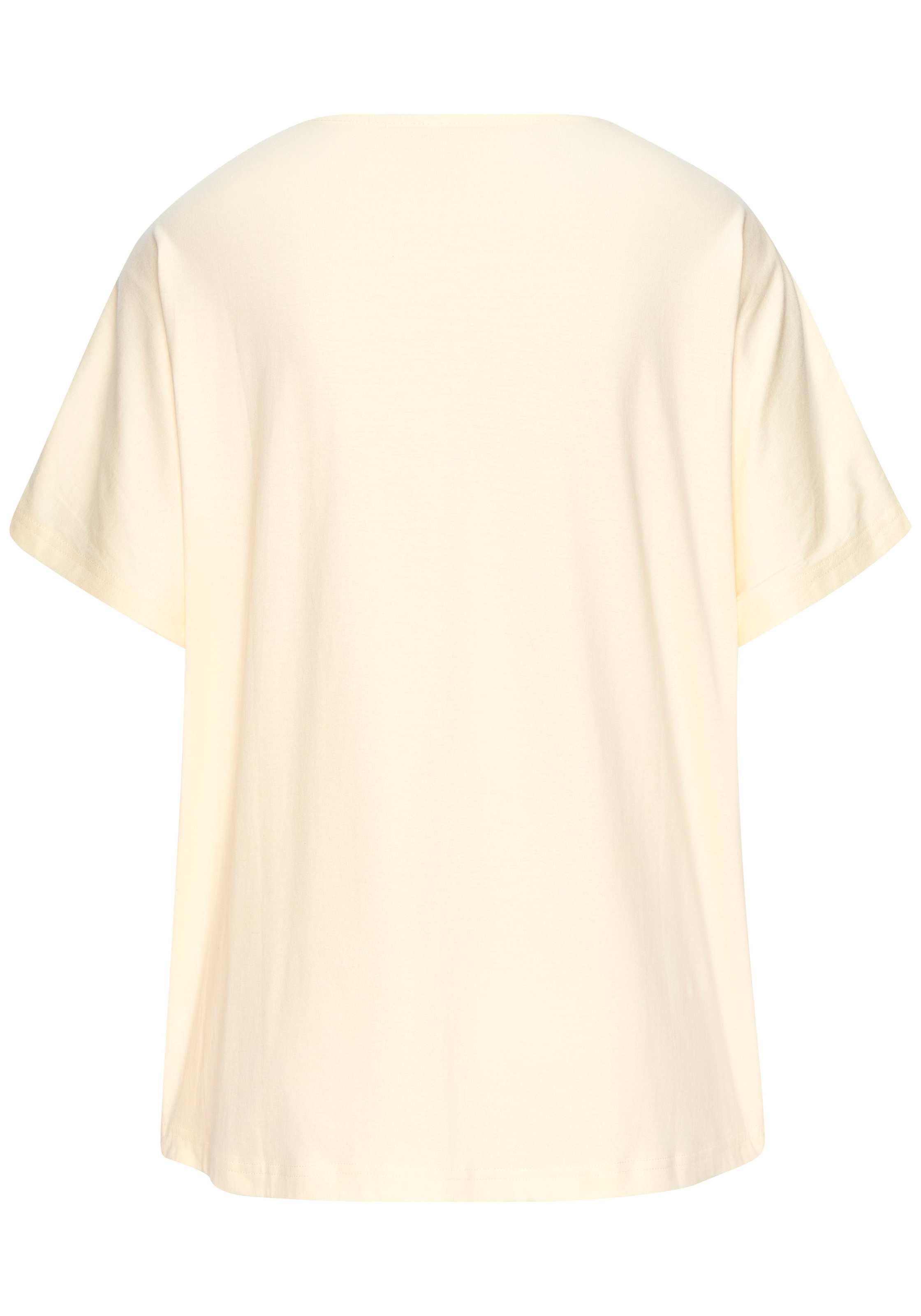 LASCANA T-Shirt »mit Strasssteinen« aus angenehmer Baumwoll-Viskose-Qualität