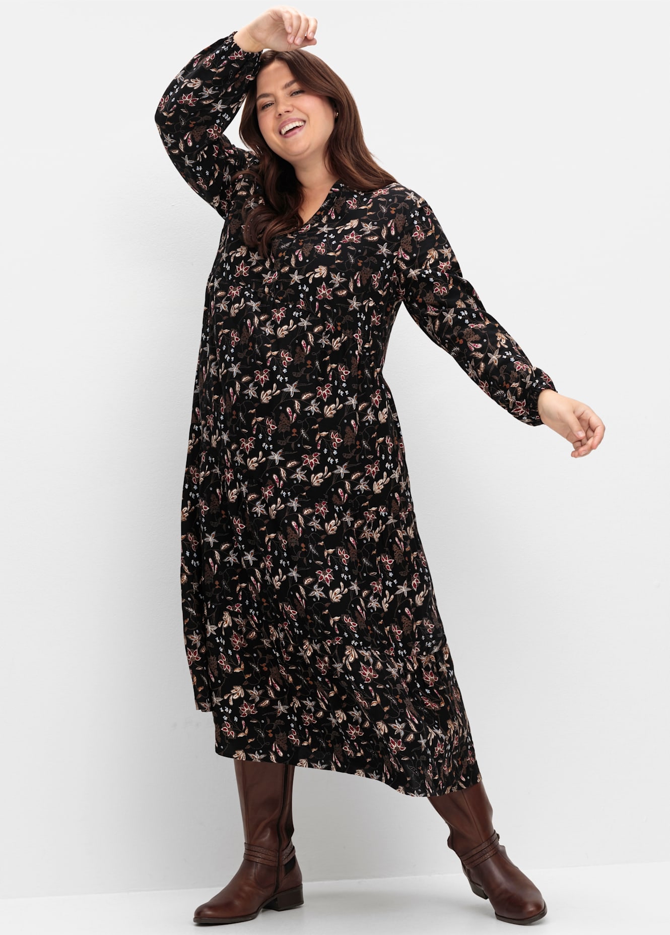 Sheego Maxikleid "Druckkleid" günstig online kaufen