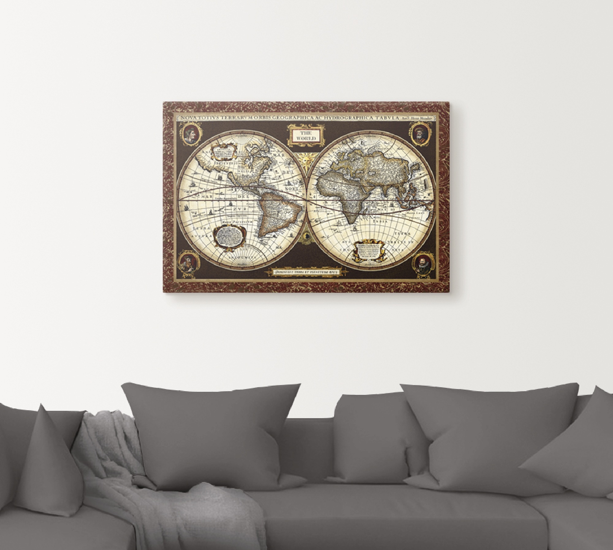 Artland Wandbild "Weltkarte" Landkarten 1 Stk. tlg. als Alubild, Outdoorbil günstig online kaufen