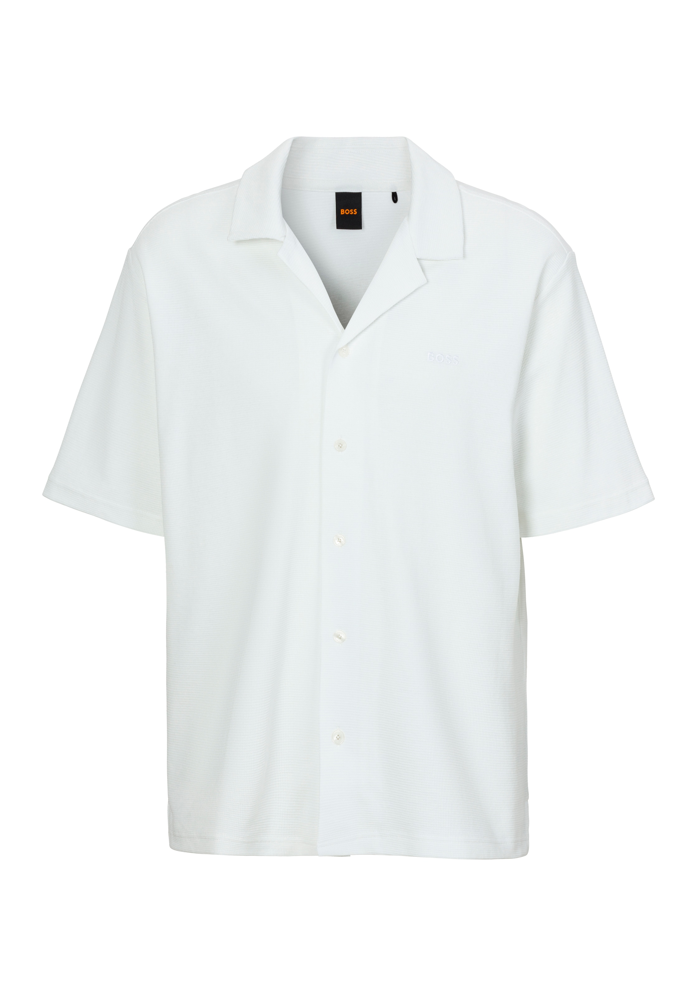 BOSS ORANGE Kurzarmshirt »Pe_waffleshirt«, mit Ton-in-Ton Logo
