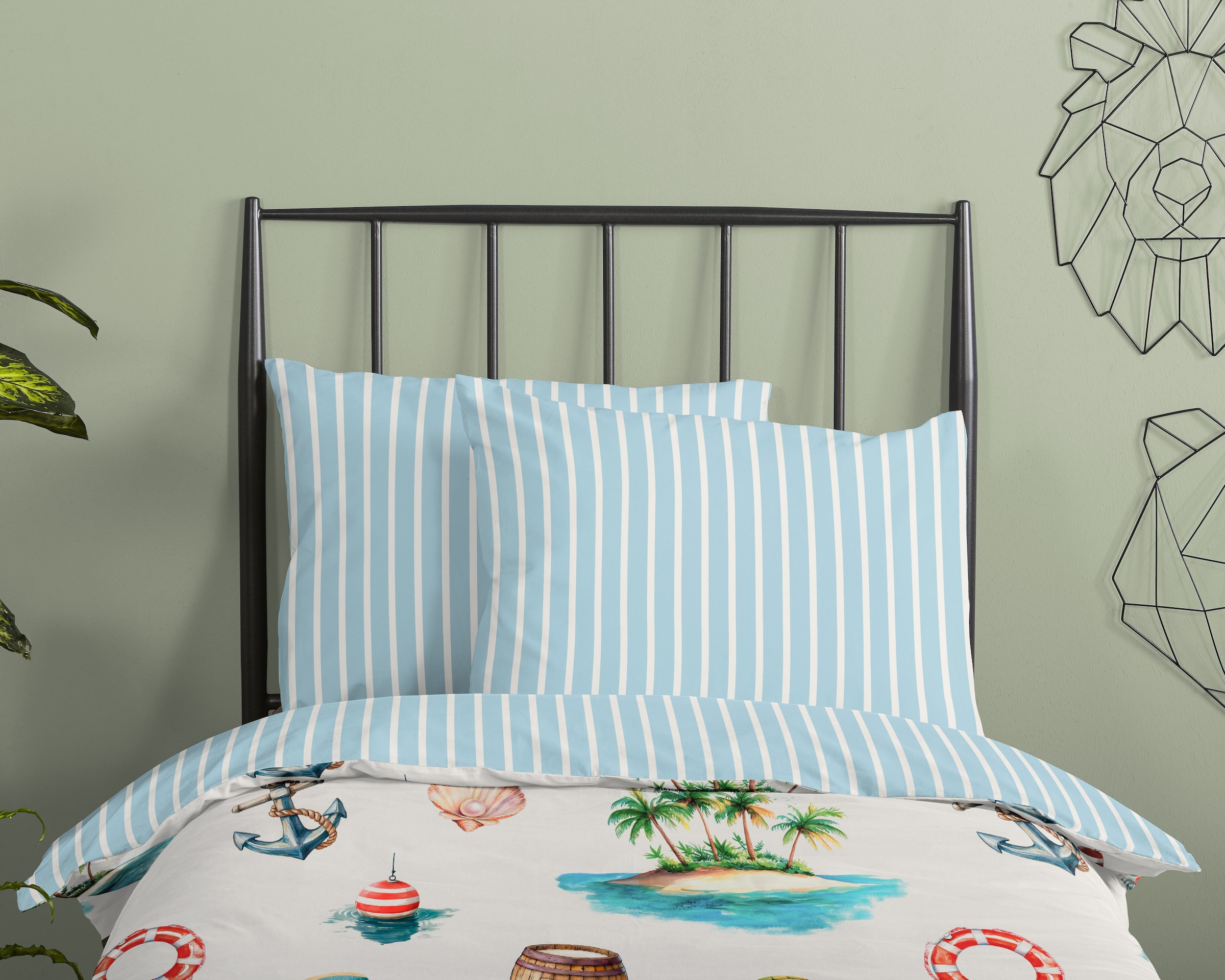 good morning Kinderbettwäsche »Capi« 2 Stk. tlg. Baumwolle, Renforcé, Wendeoptik, Kind, Baby, Maritim, Meer