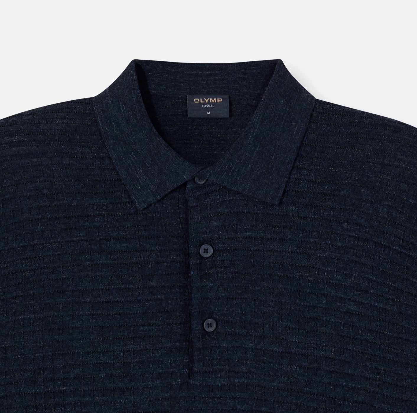 OLYMP Polokragenpullover strukturiert, normale Passform