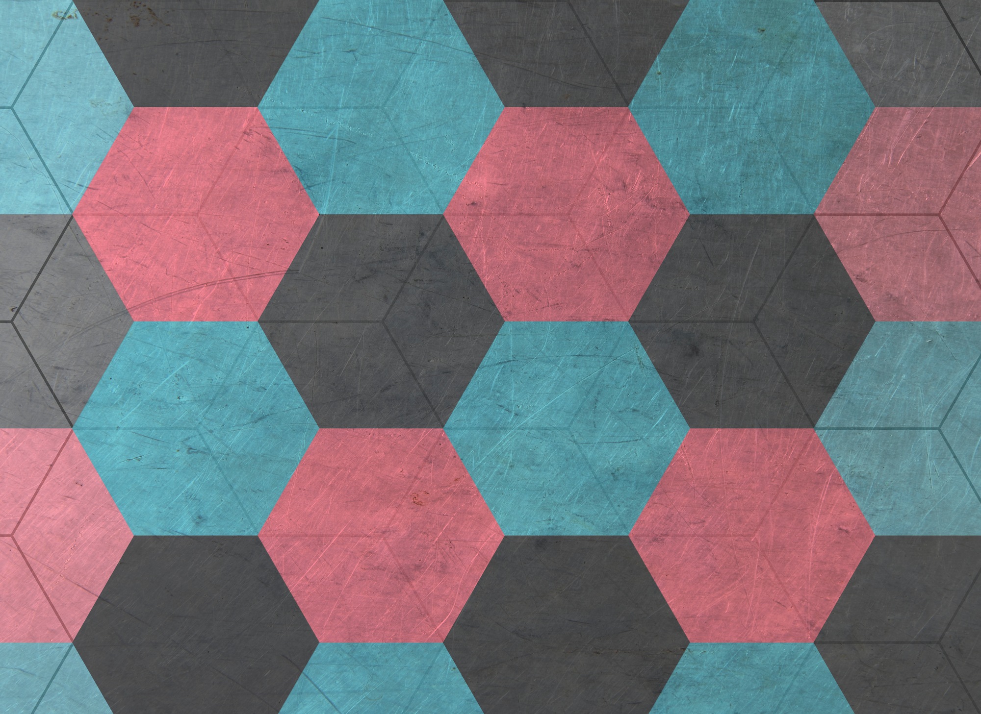 A.S. Création Vliestapete »Fototapete Geometrisches Muster Rosa Blau Grau« matt strukturiert