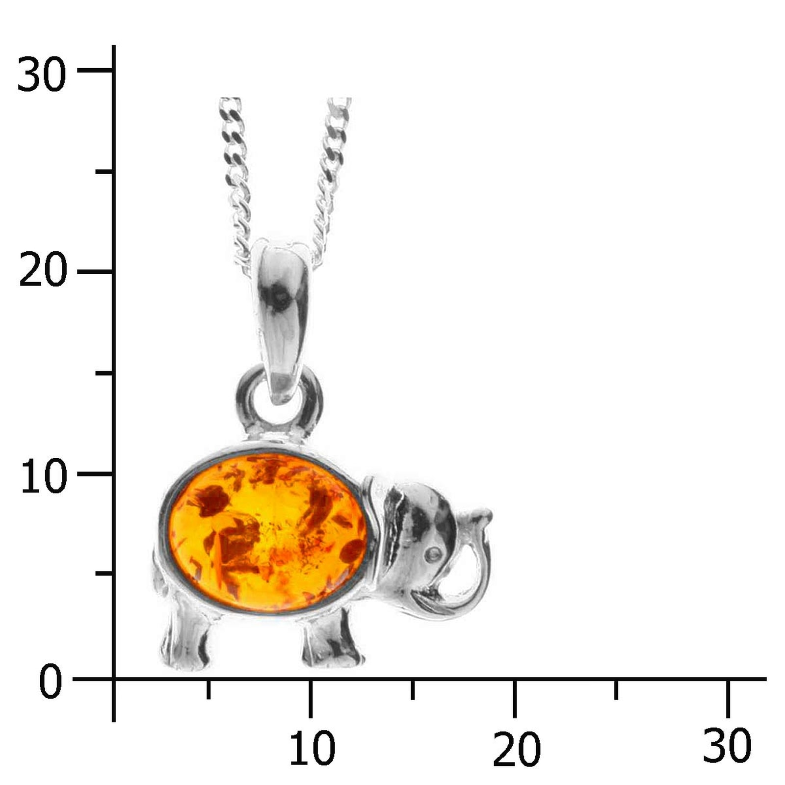 OSTSEE-SCHMUCK Kette mit Anhänger »Ostsee-Schmuck Kette mit Anhänger Elefant«, (2 tlg.)