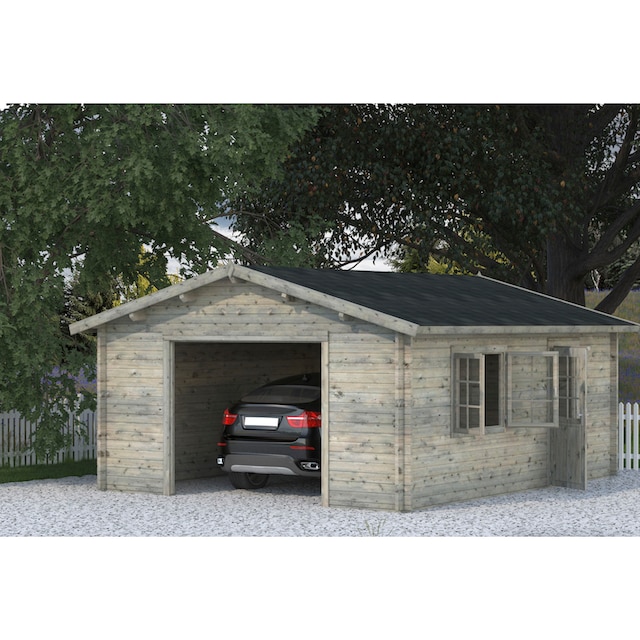 Palmako Garage »Roger«, BxTxH: 622x596x312 cm, ohne Tor, grau günstig | BAUR