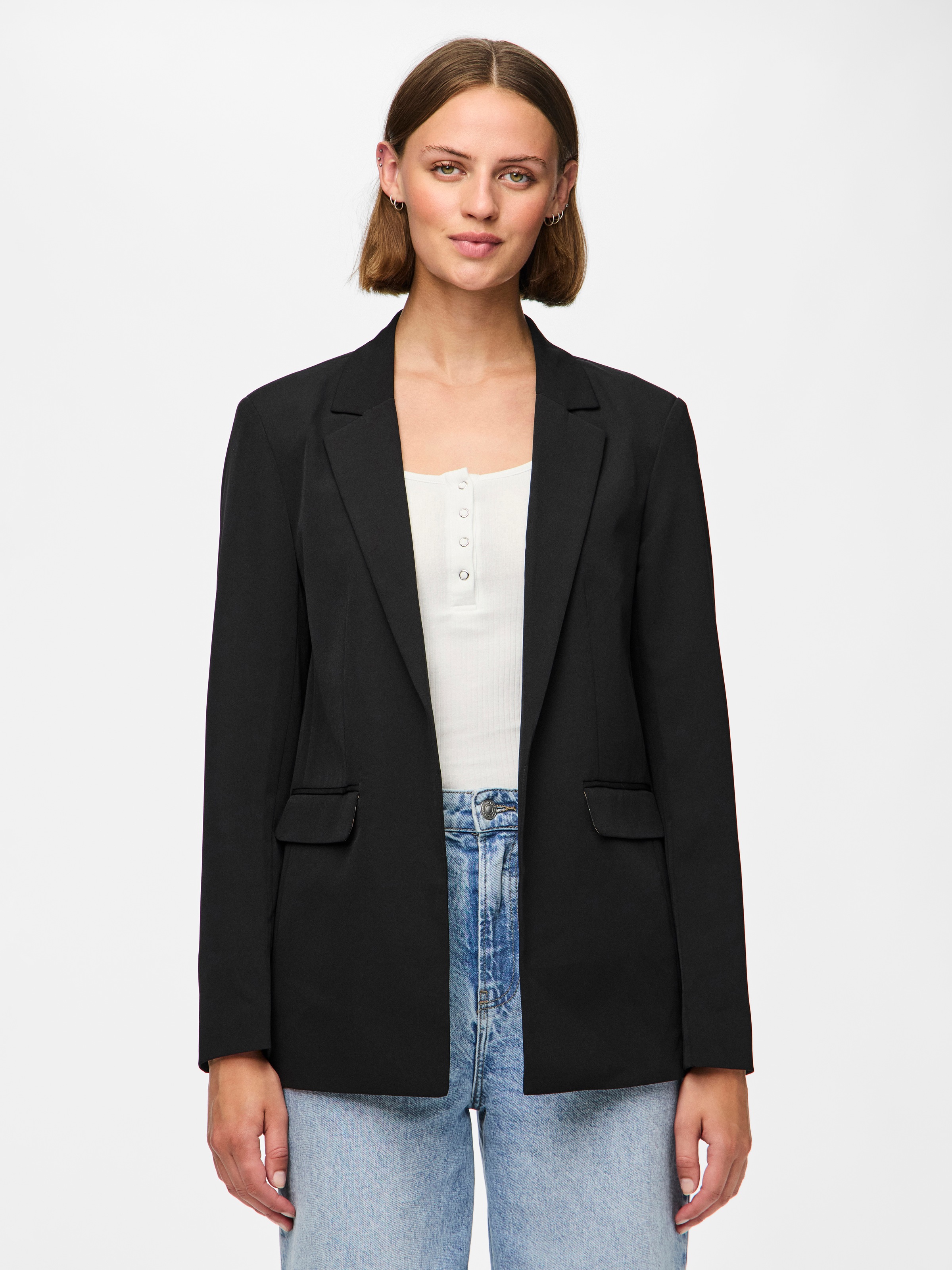 pieces Longblazer "PCBOZZY LS DETAIL BLAZER NOOS BC", mit Leo Futter günstig online kaufen