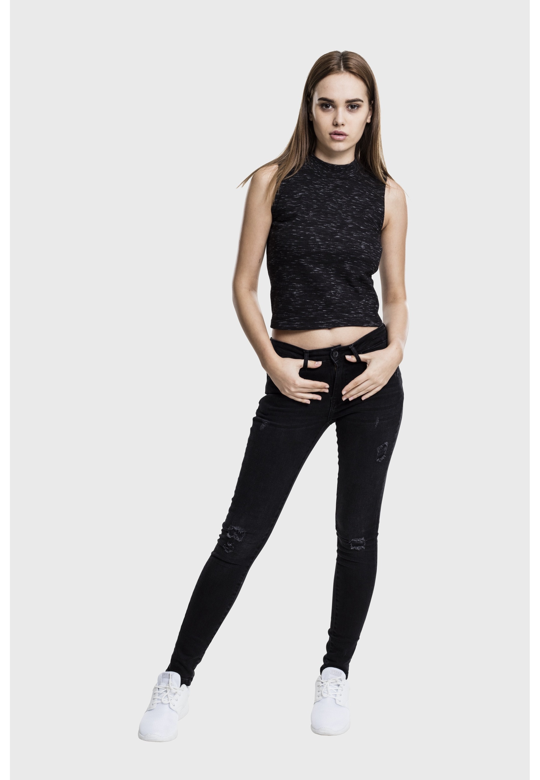 URBAN CLASSICS Tanktop »Urban Classics Damen Ladies Space Dye Top« 1 Stk.