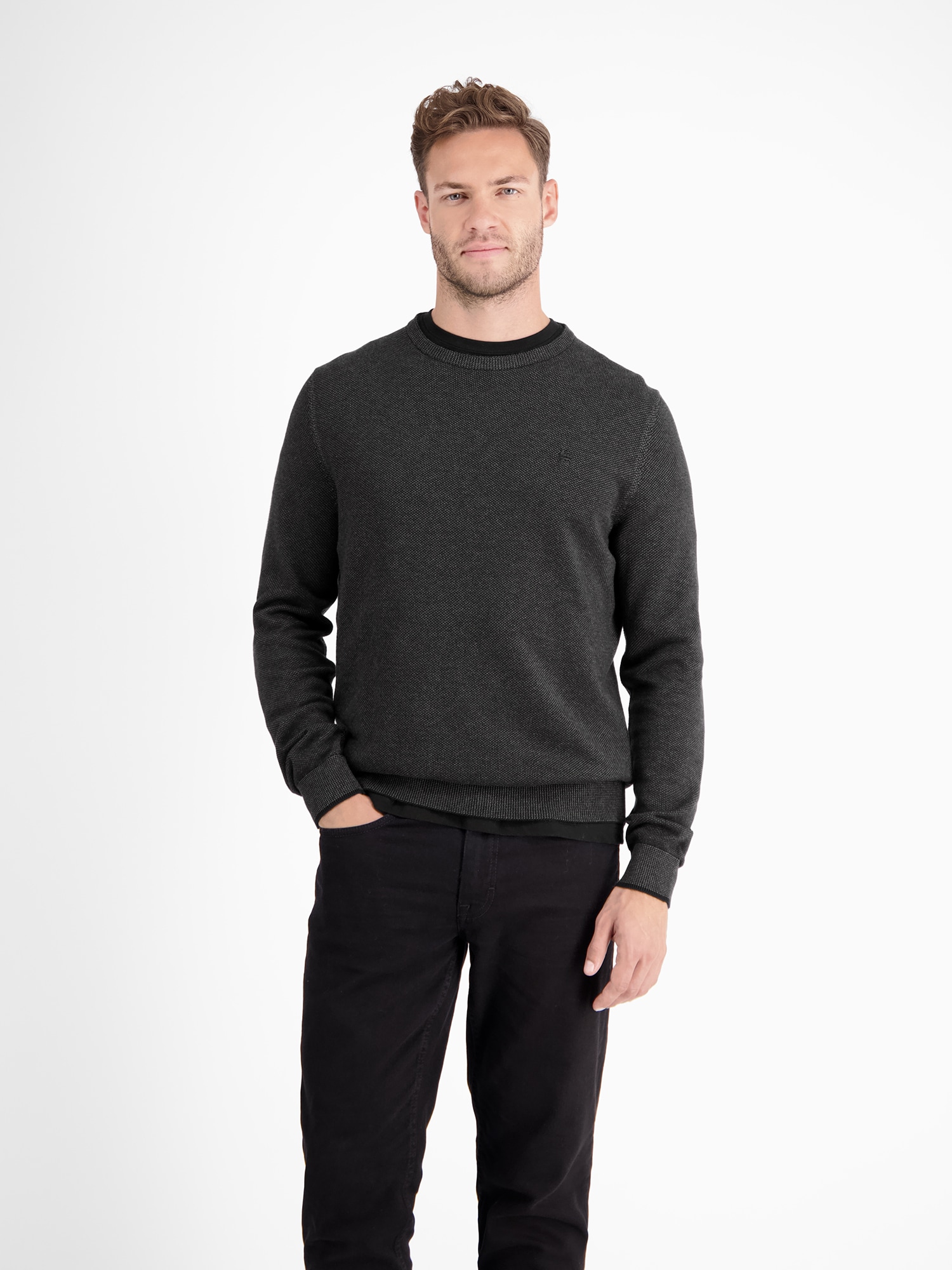 LERROS 1100000002199 "Leichter Strickpullover mit schmaler Rippstuktur"