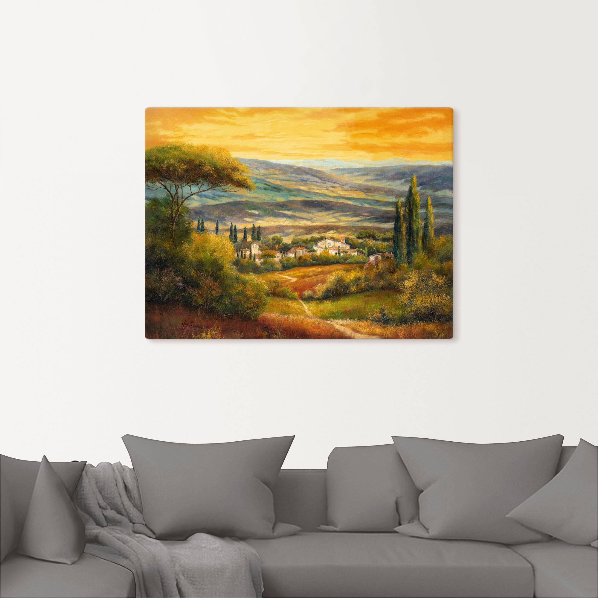 Artland Wandbild "Toskanatal" Europa 1 Stk. tlg. als Leinwandbild, Poster, günstig online kaufen