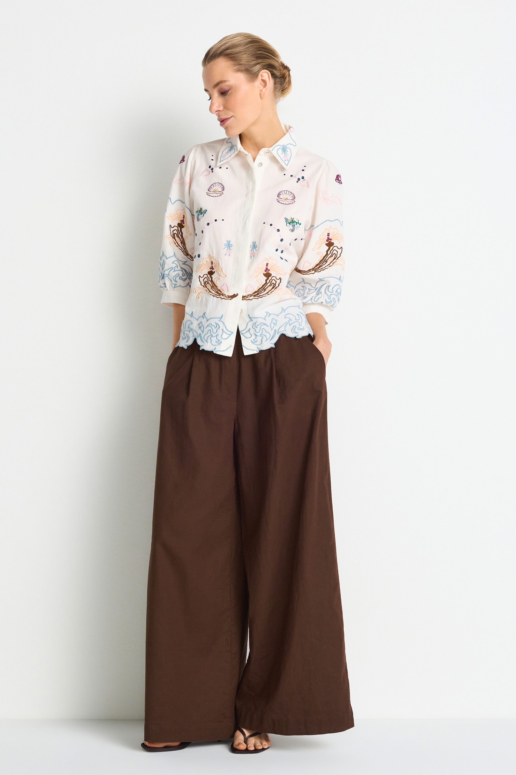 RICHROYAL Klassische Bluse Regular fit mit Stickereien