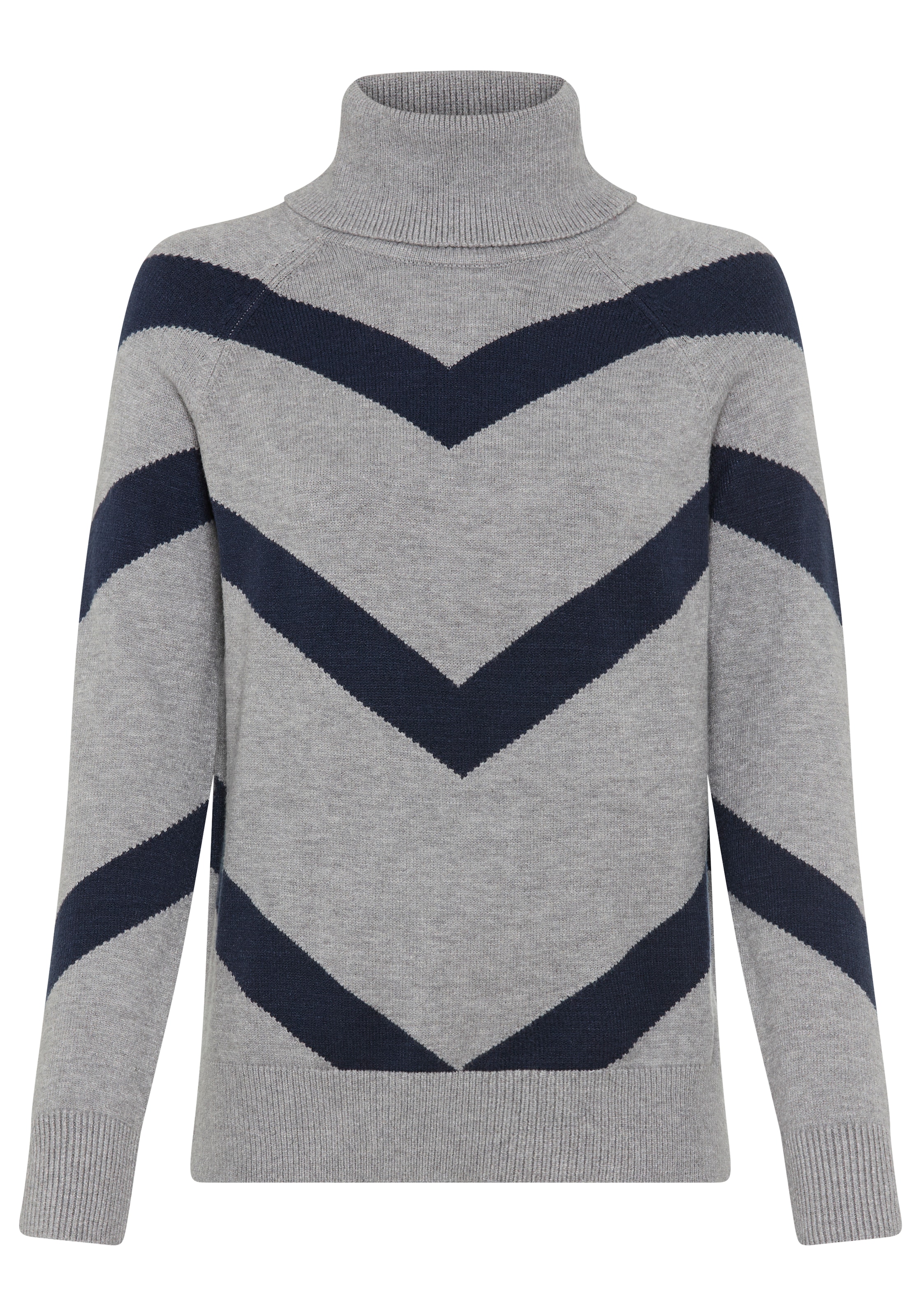 Laura Scott Rollkragenpullover kuscheliger Winterstrick mit lässigem Streifenmuster - NEUE KOLLEKTION