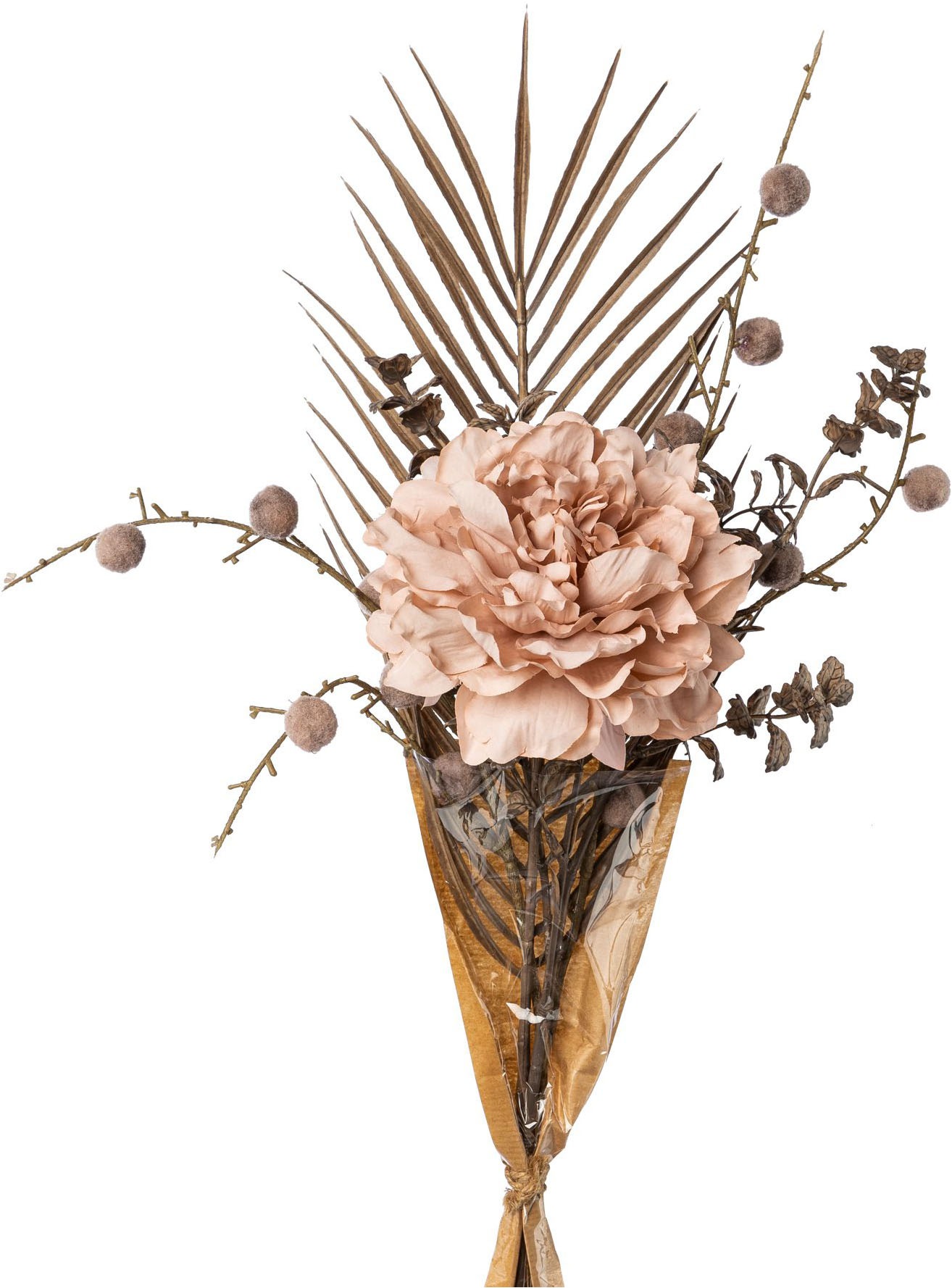 Creativ green Kunstblumenstrauß »Peonienstrauß in Vase« in eleganter Farbgebung