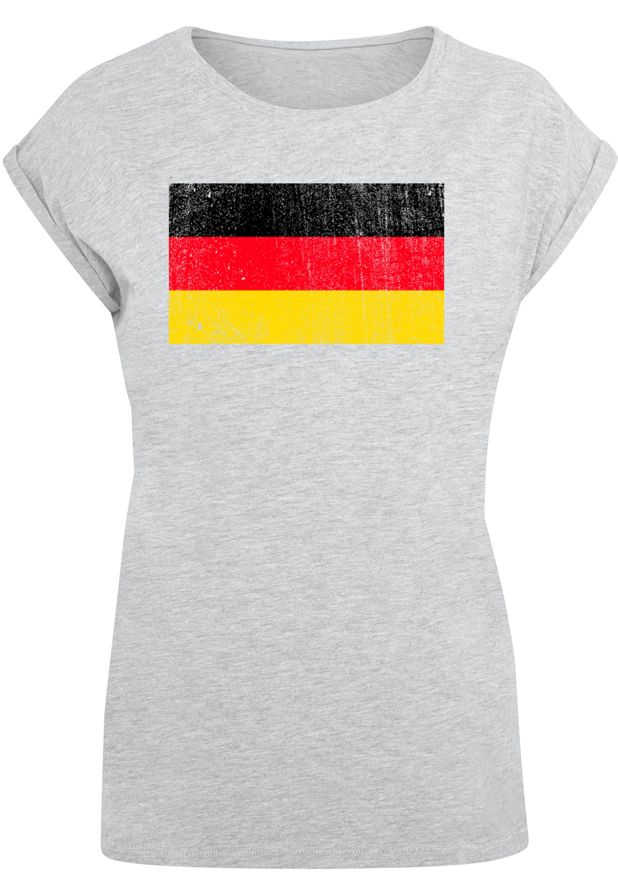 F4NT4STIC T-Shirt »Germany Deutschland Flagge distressed«, Print