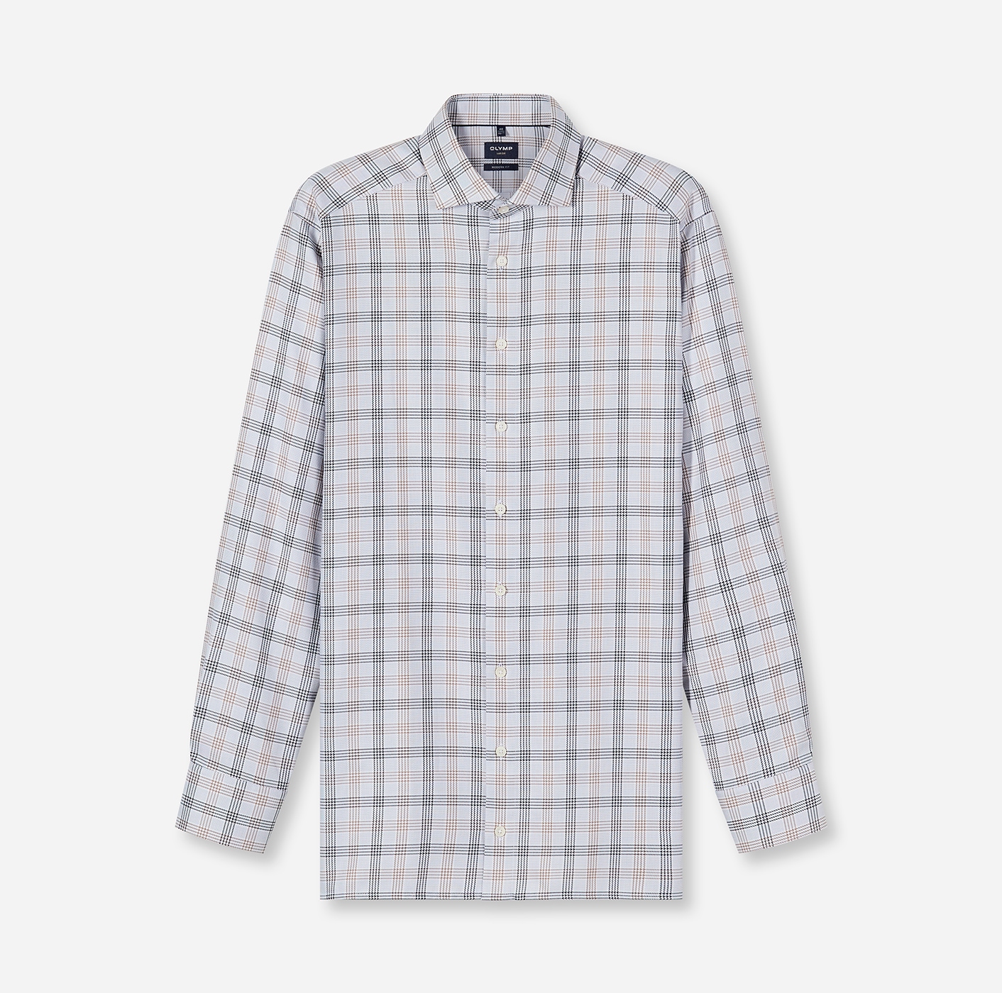 OLYMP Langarmhemd "Luxor" Businesshemd, modern fit, Royal-Kentkragen, karie günstig online kaufen