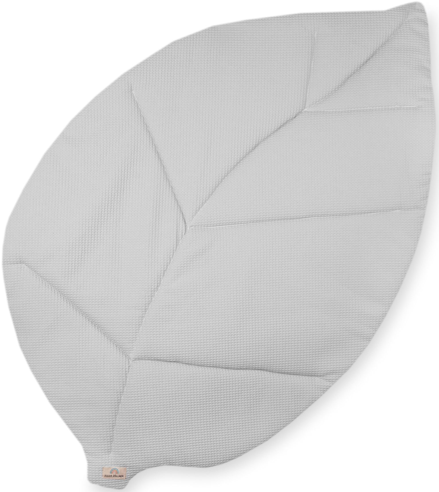 Krabbeldecke JULIUS ZÖLLNER, B:110cm L:170cm, grau, Baumwolle, Wohndecken, "Blatt Waffelpiqué", Made in Germany