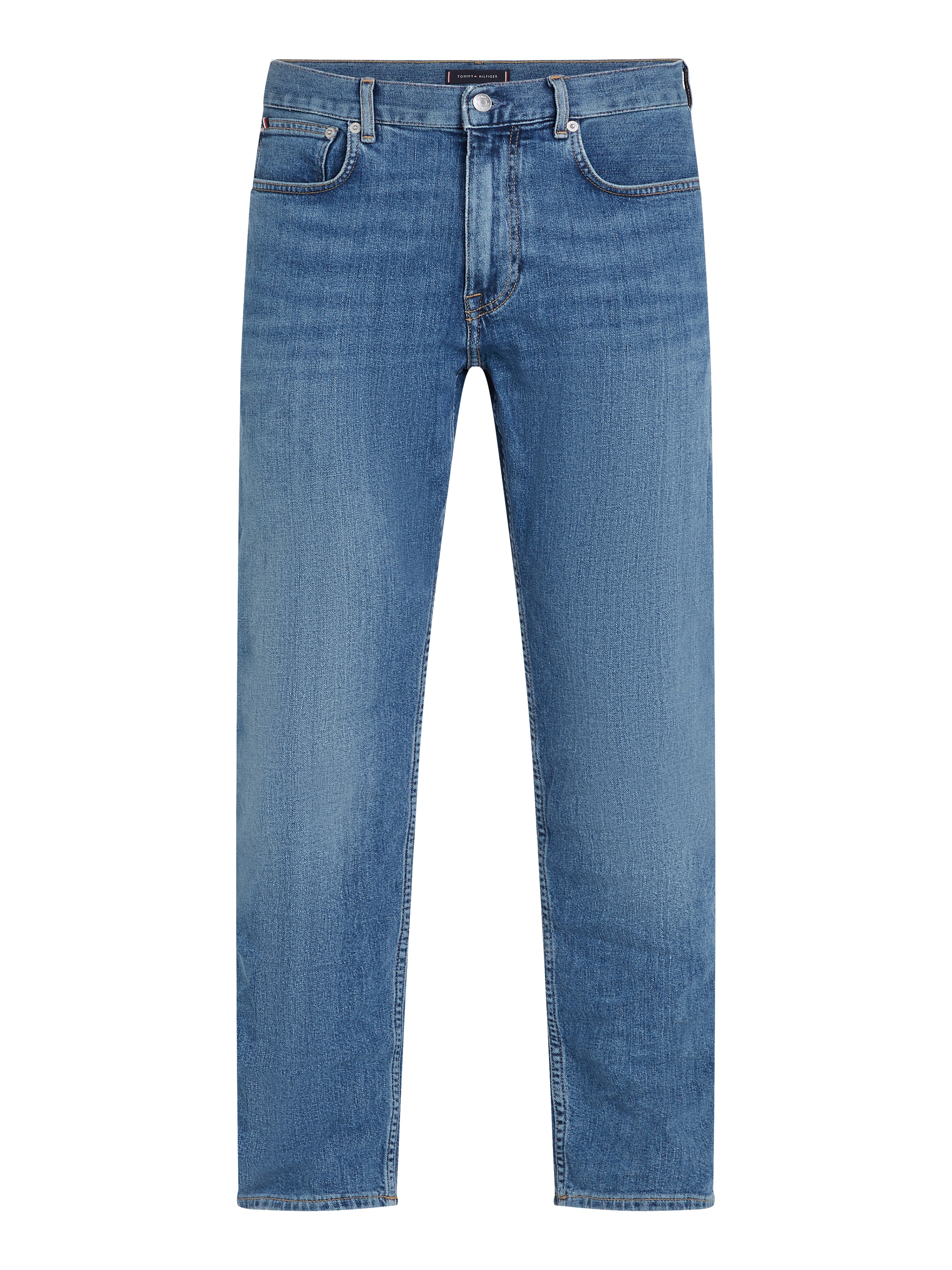 Straight-Jeans TOMMY HILFIGER "CORE HARLEM", Herren, Gr. 33, Länge 30, blau (stone blau), Denim/Jeans, Obermaterial: 99% Baumwolle, 1% Elasthan, Jeans Straight-Jeans 4