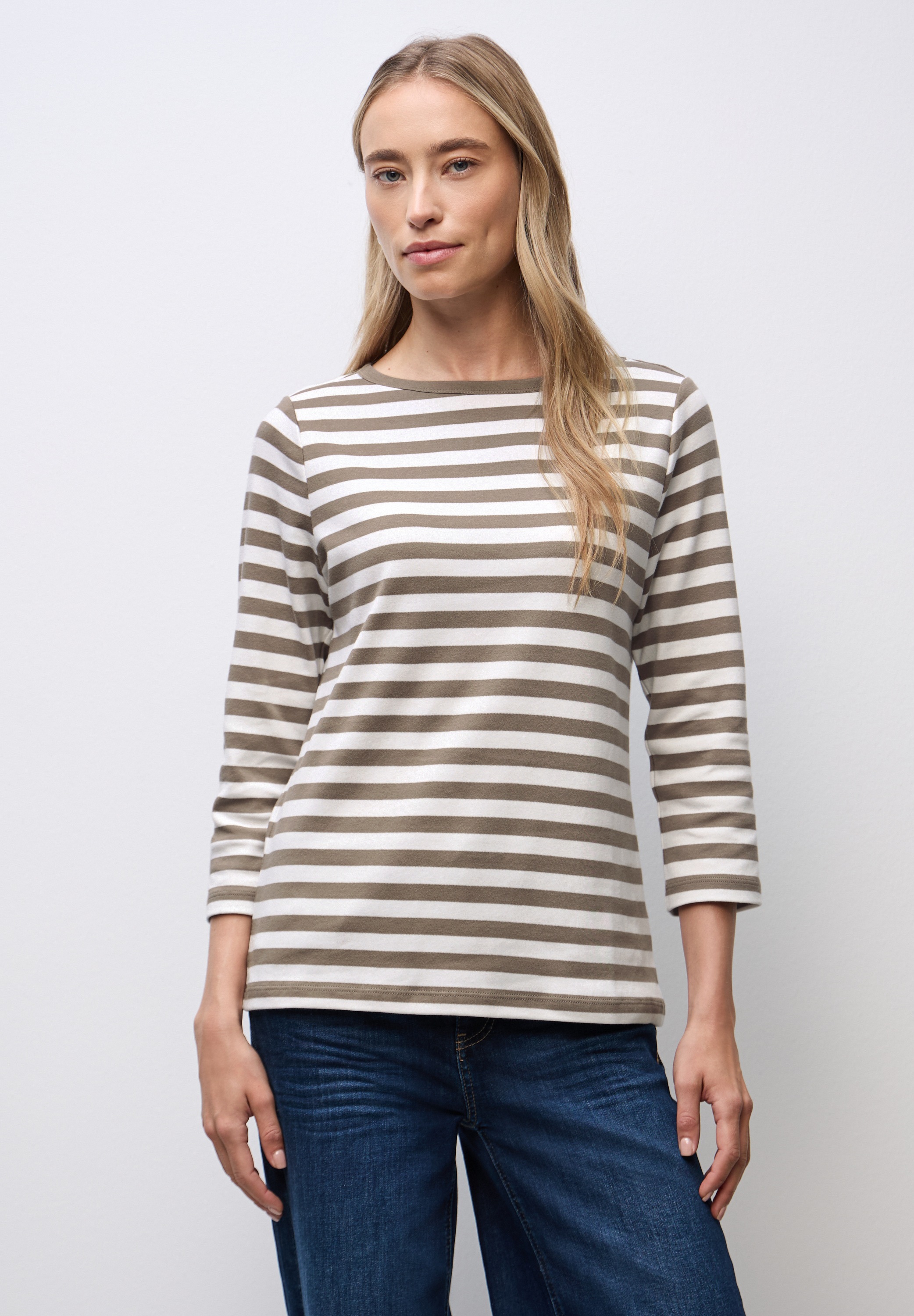 STREET ONE Rundhalsshirt aus reiner Baumwolle günstig online kaufen