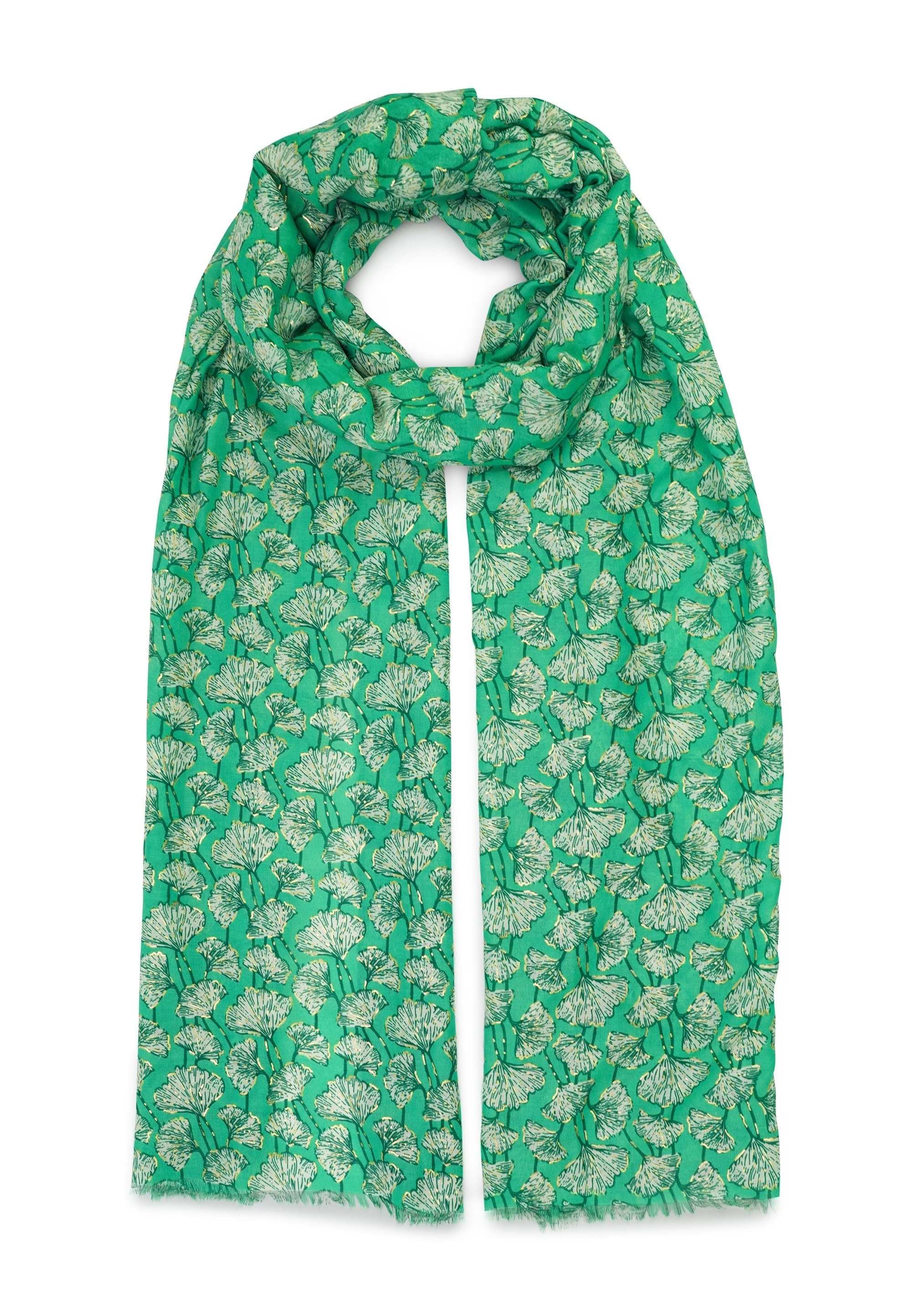 Harpa Modeschal »CLOVER« mit Botanik-Print und Metallic-Effekt