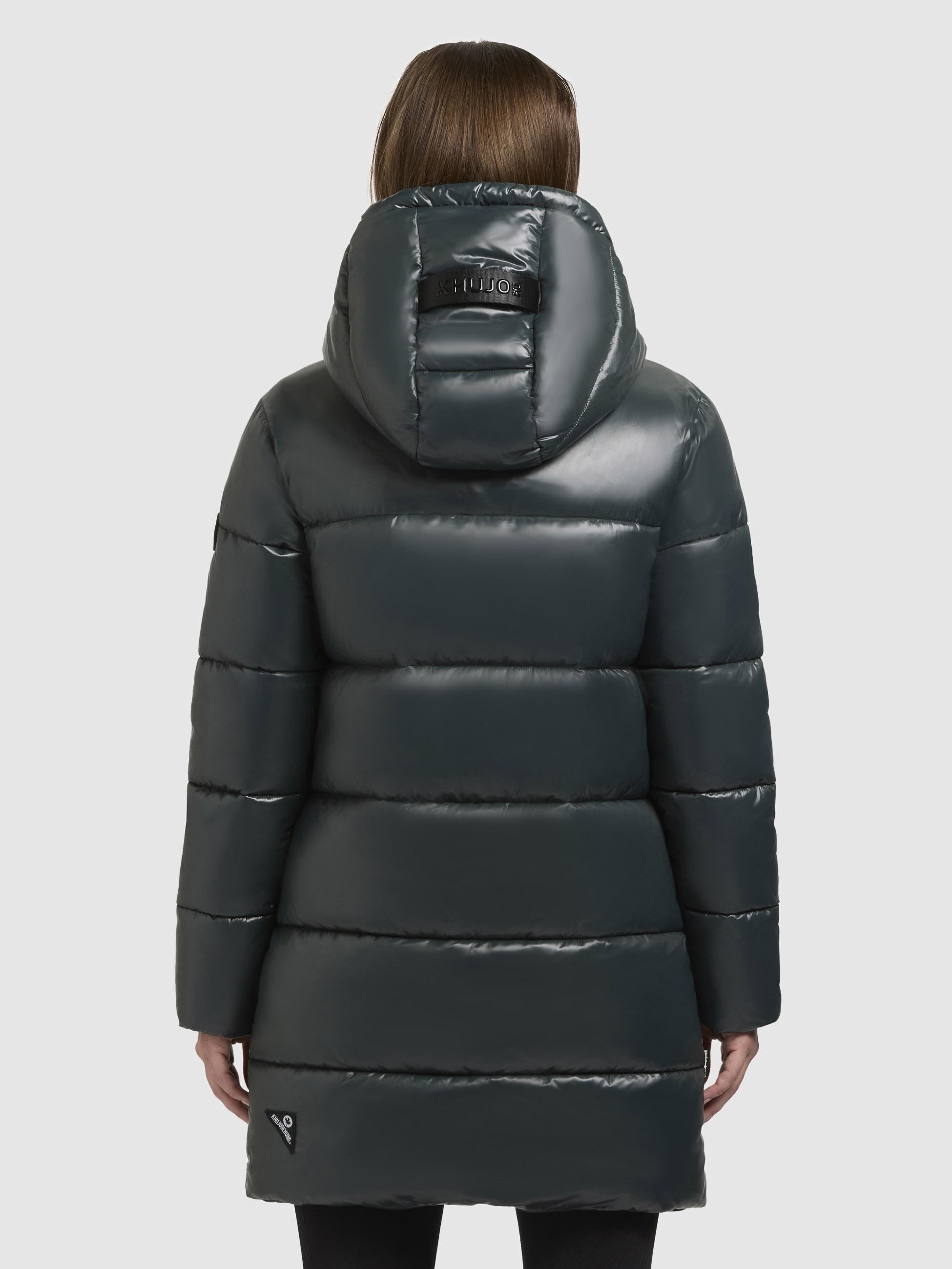 khujo Steppjacke »Jadet2-YM«, mit Kapuze, Schimmernder Winter Kurzmantel mit abnehmbarer Kapuze