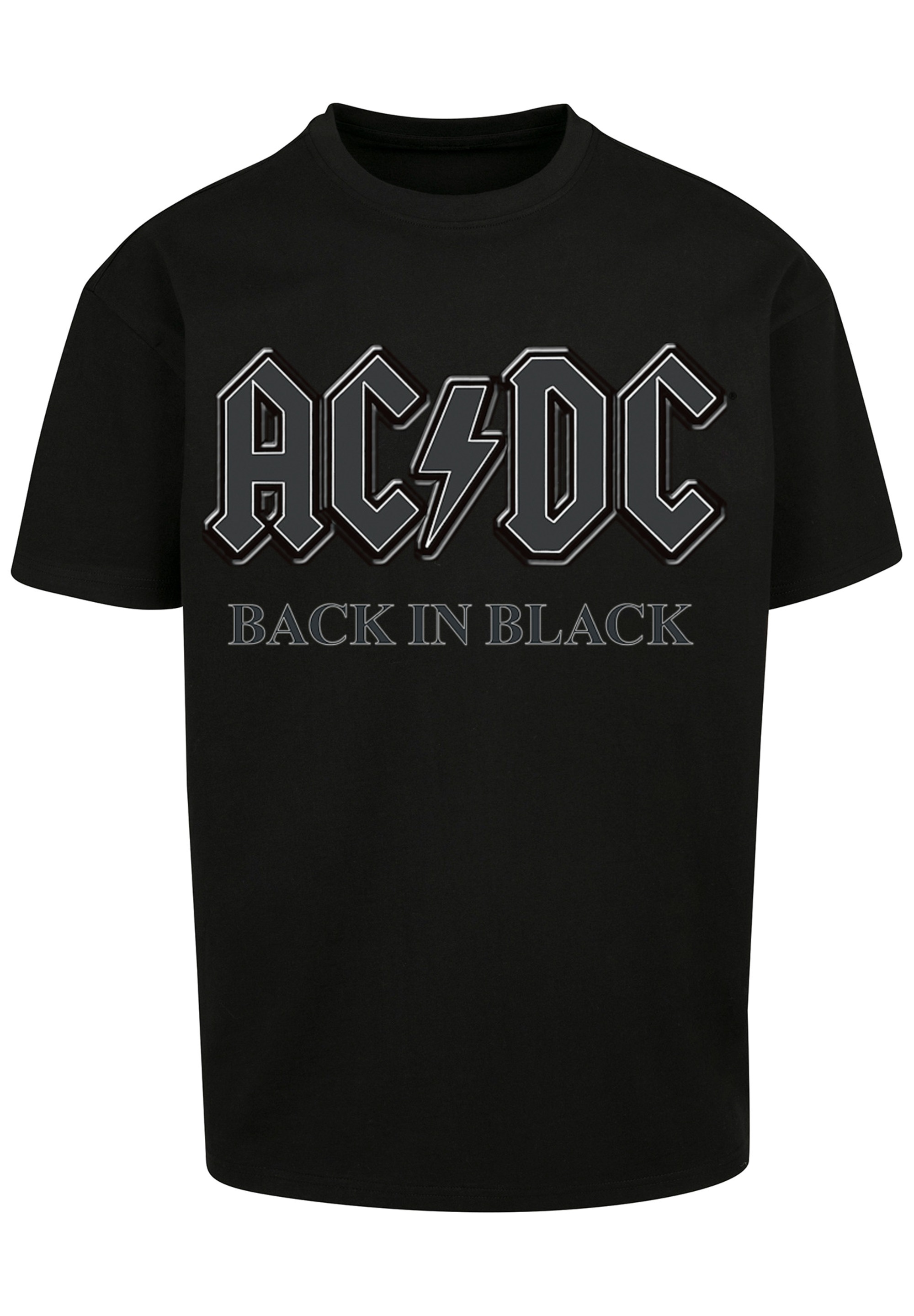 F4NT4STIC T-Shirt »PLUS SIZE ACDC Back in Black«, Print