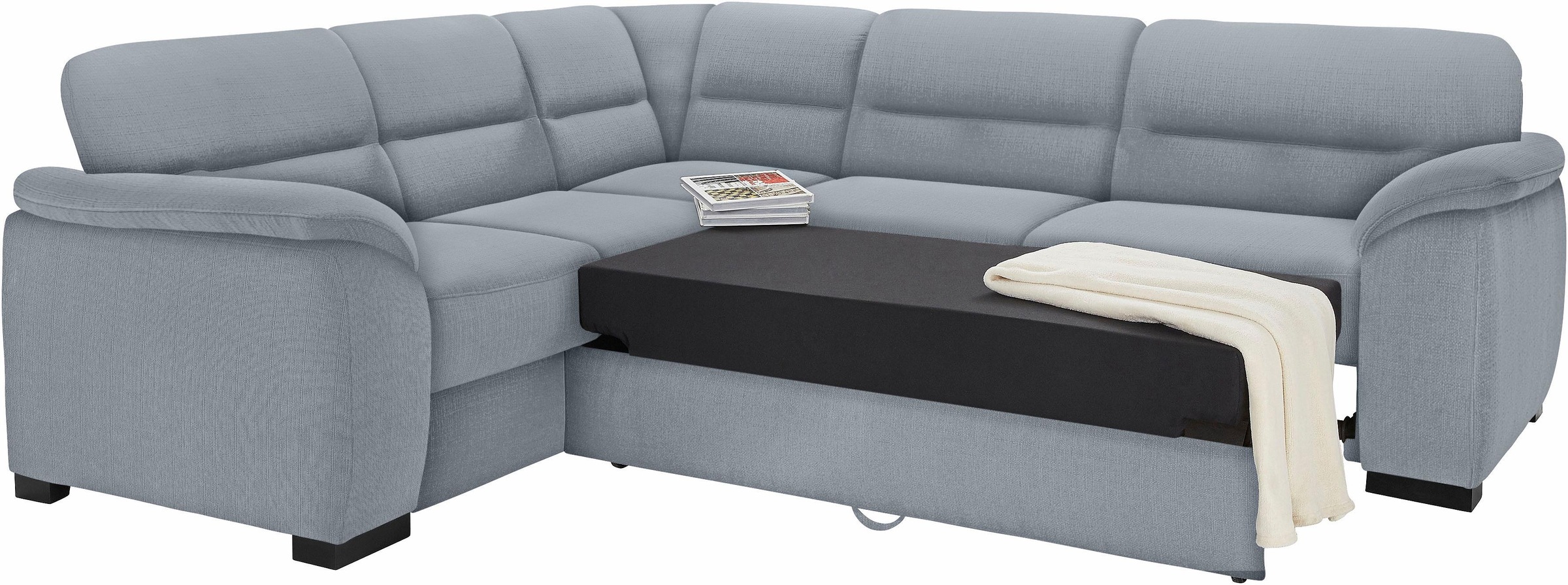 sit&more Ecksofa »Montego L-Form«, wahlweise mit Bettfunktion und Schubkasten