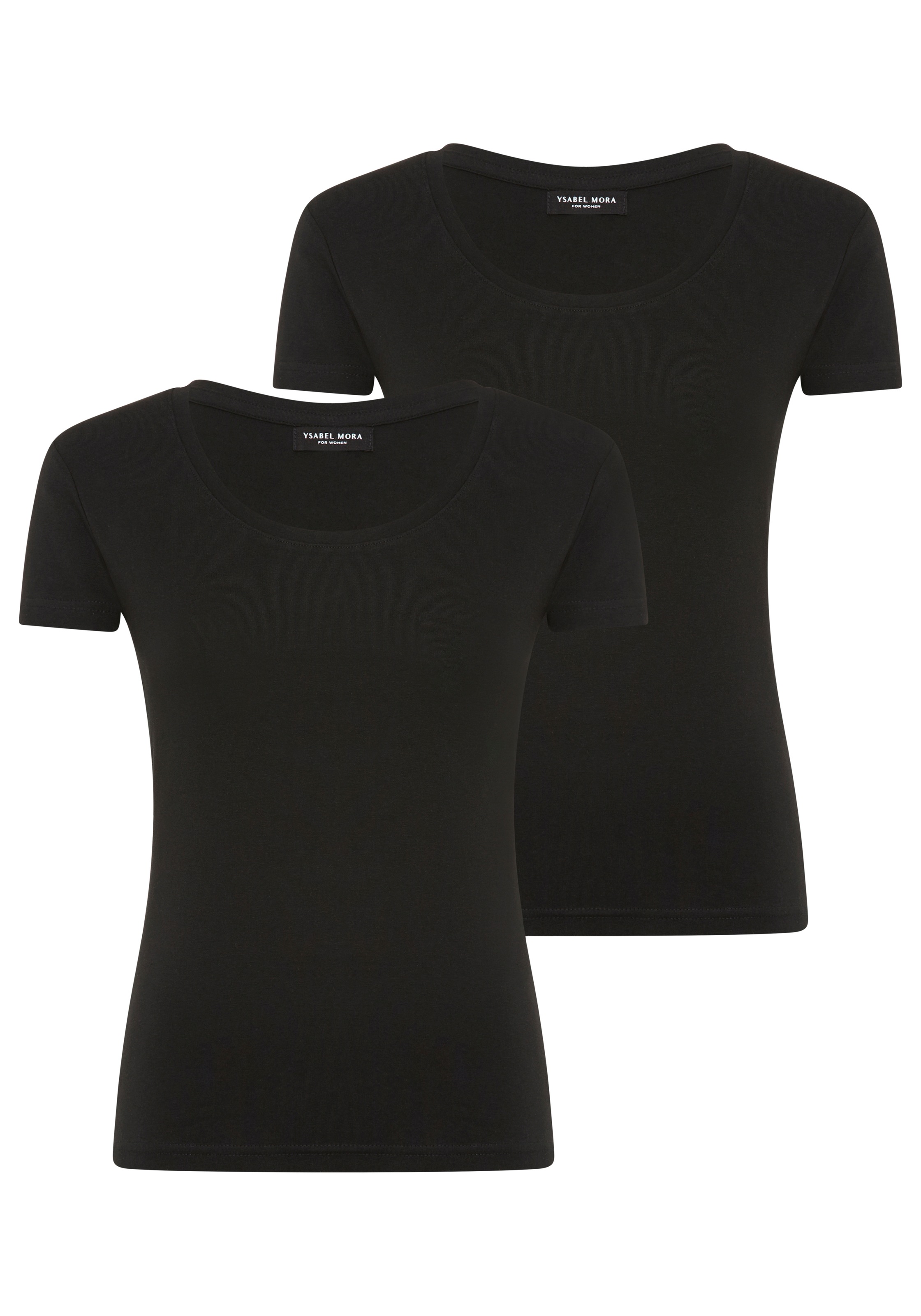 YSABEL MORA Kurzarmshirt 2er Pack, mit Rundhals, elastisch, Baumwollmix, we günstig online kaufen