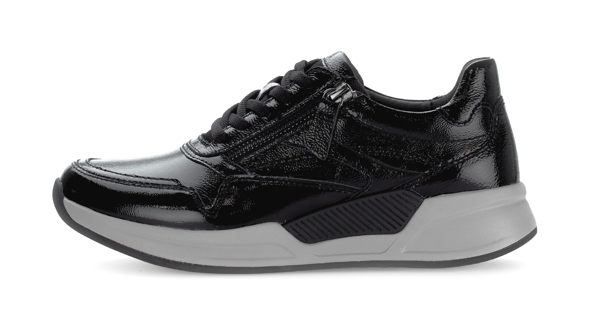 Gabor Rollingsoft Keilsneaker, Schnürschuh, Halbschuh, Freizeitschuh mit seitlichem Reißverschluss