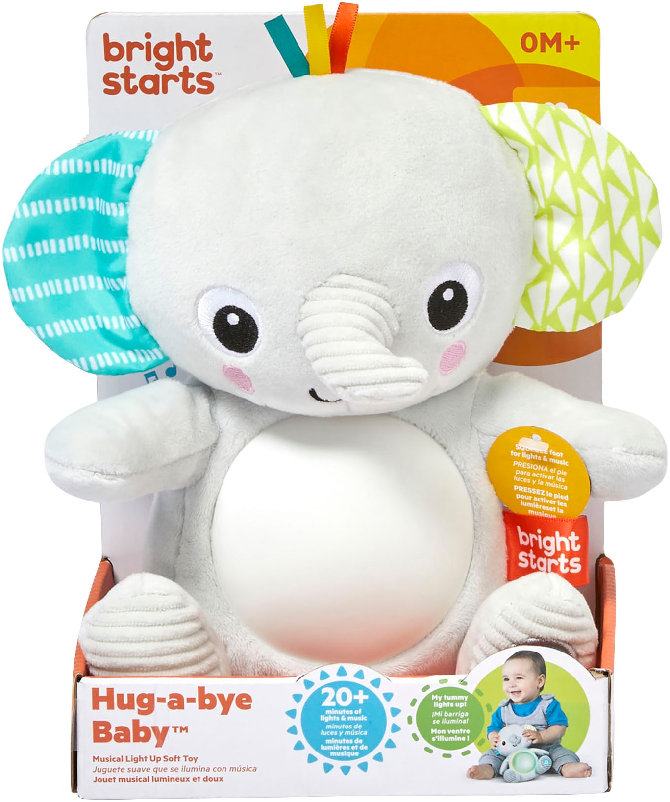 Bright Starts Plüschfigur »Hug-a-bye Baby™ Musical Light Up Soft Toy​«, mit Licht und Soundeffekten