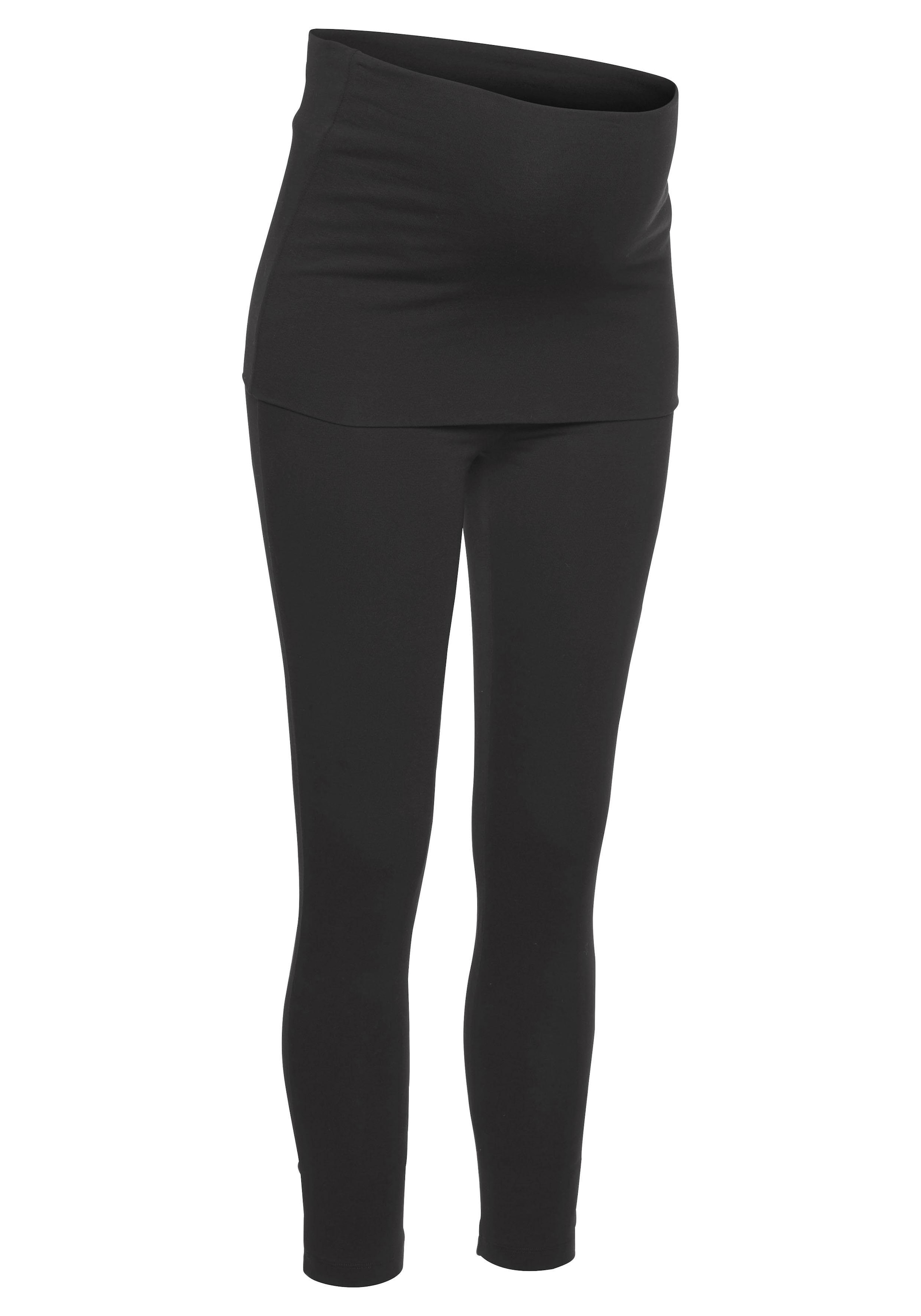 Neun Monate Umstandsleggings ", Hose mit extrabreitem Umschlag, 2in1 Optik", Für Schwangerschaft und Stillzeit