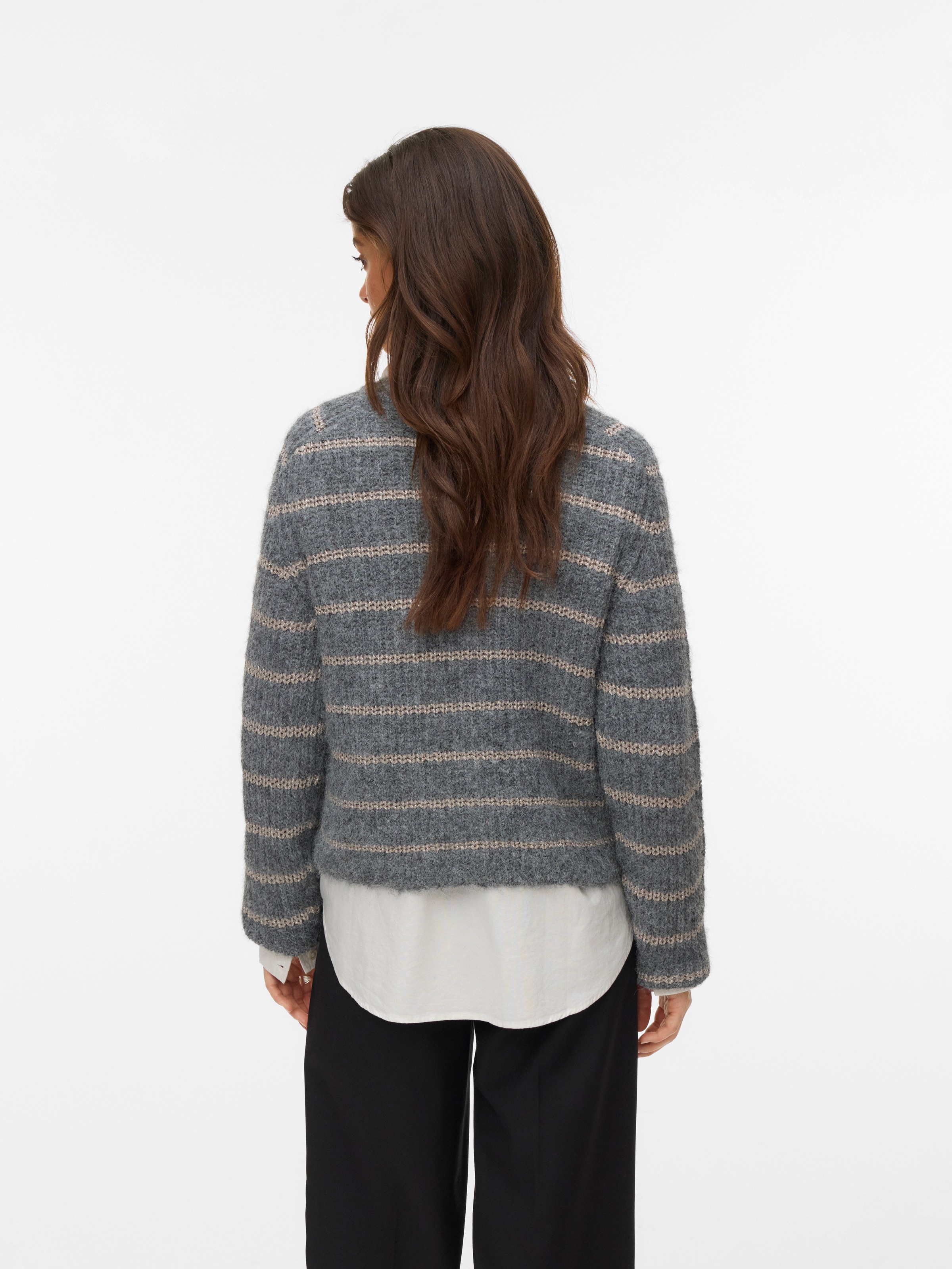 Vero Moda Strickjacke "VMAWESOME SHINE LS O-NCK STRIPE CARD BOO" günstig online kaufen