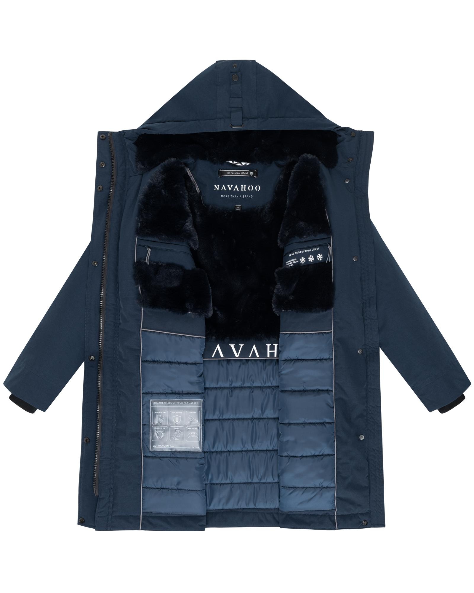Navahoo Wintermantel »Hageltanz 14«, Warmer Damen Kurzmantel mit Kapuze