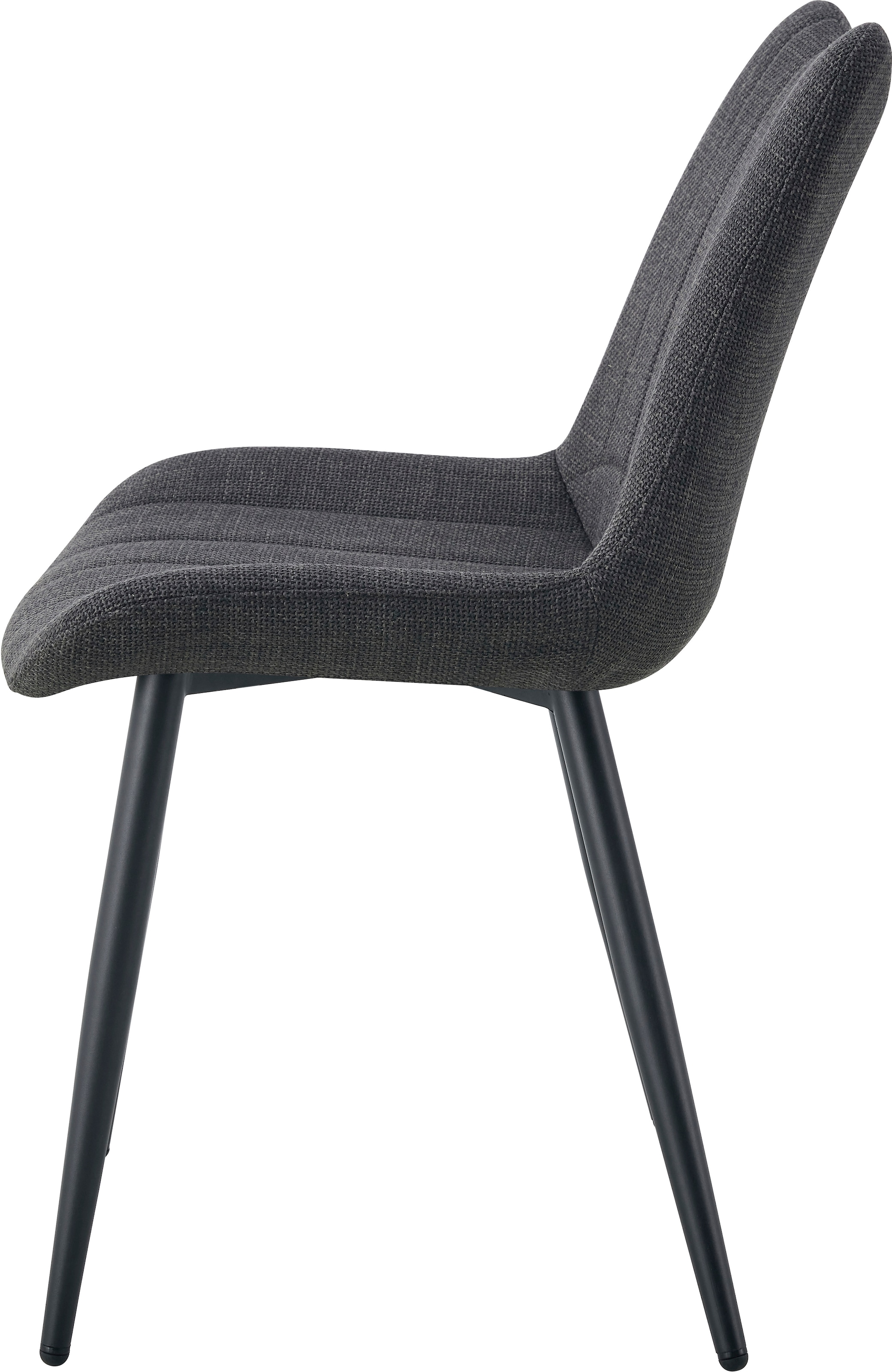 Home affaire Esszimmerstuhl »DAWSON, 2er Set, mit Metallgestell in matt schwarz« (Set) 2 Stk.in verschiedenen Farben, Belsatbarkeit pro Stuhl 120 kg, mit Griffloch