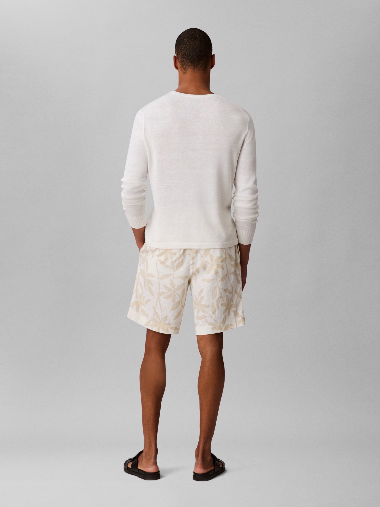 Calvin Klein Shorts »LINEN AOP PULL ON SHORT«, Mit elastischem Bund