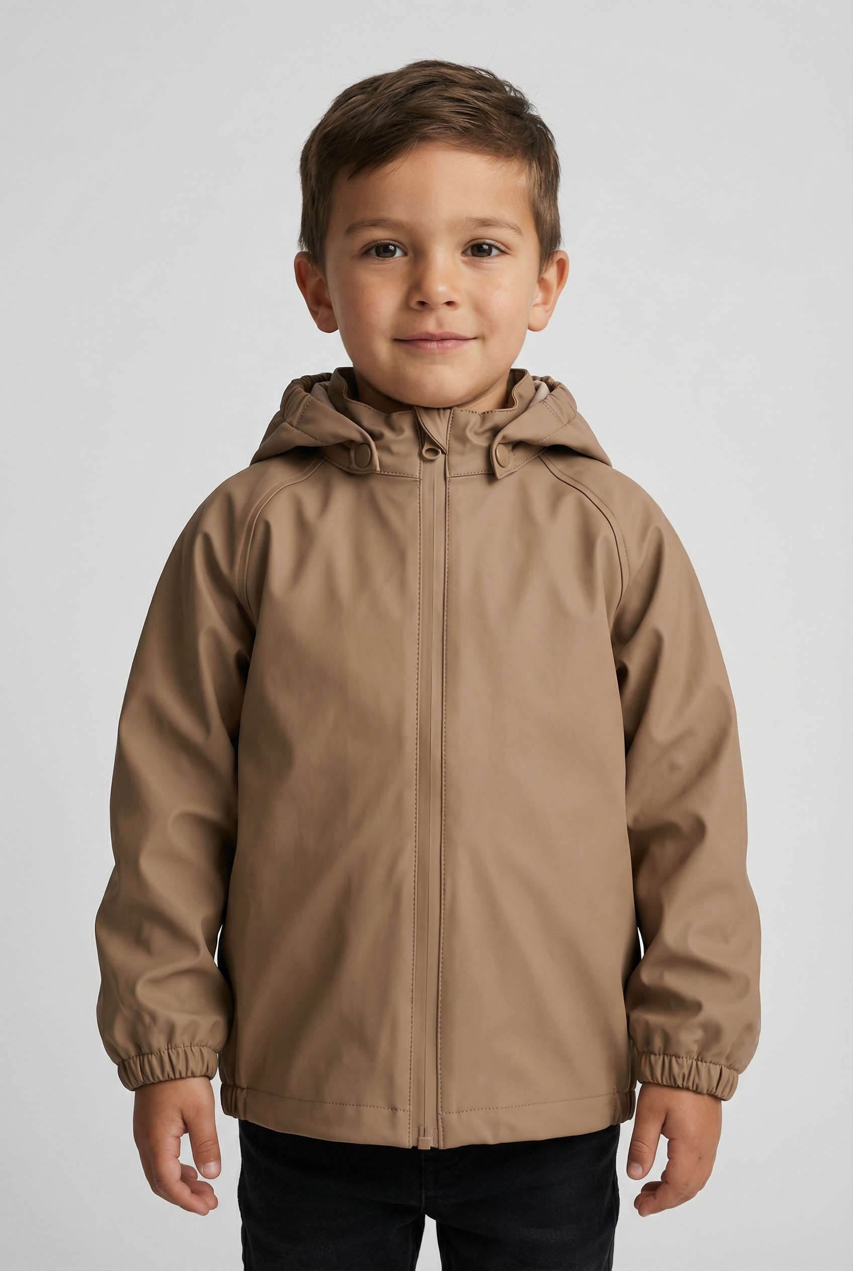 WHEAT Regenjacke "Rainwear Charlie" Set, 2 Stk. tlg. mit Kapuze wasserdicht, mit Reflektoren und mit passender Latzhose