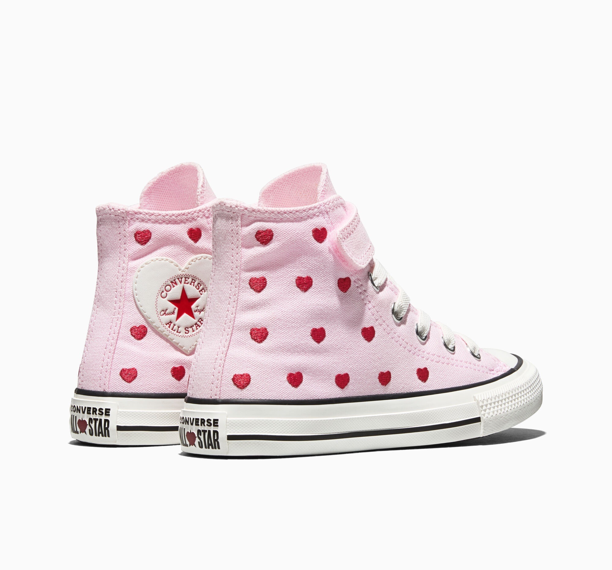 Sneaker CONVERSE "CHUCK TAYLOR ALL STAR HEARTS & ROS", Jungen, Gr. 35, new found bloom, vintage weiß, schwarz, Textil, Schuhe Sneaker 2