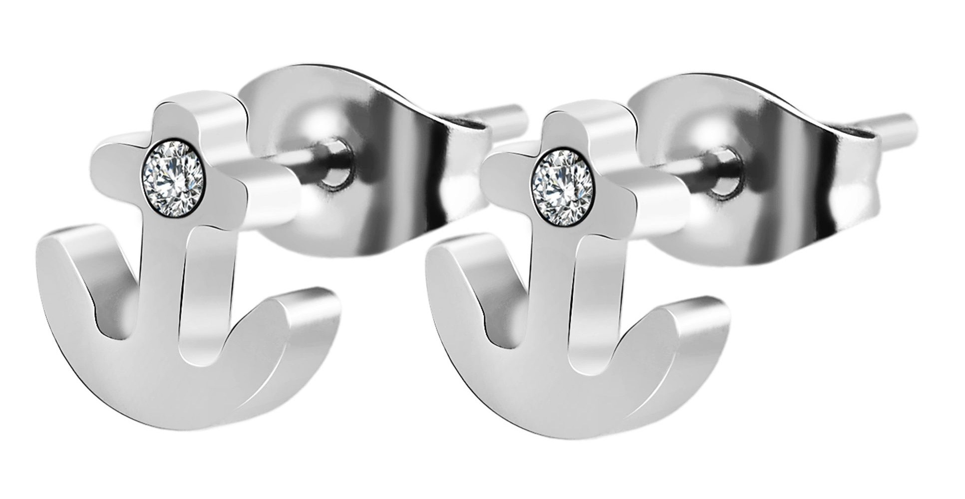 Adelia´s Paar Ohrhänger "Damen Ohrringe – Ohrstecker aus Edelstahl mit Stra günstig online kaufen