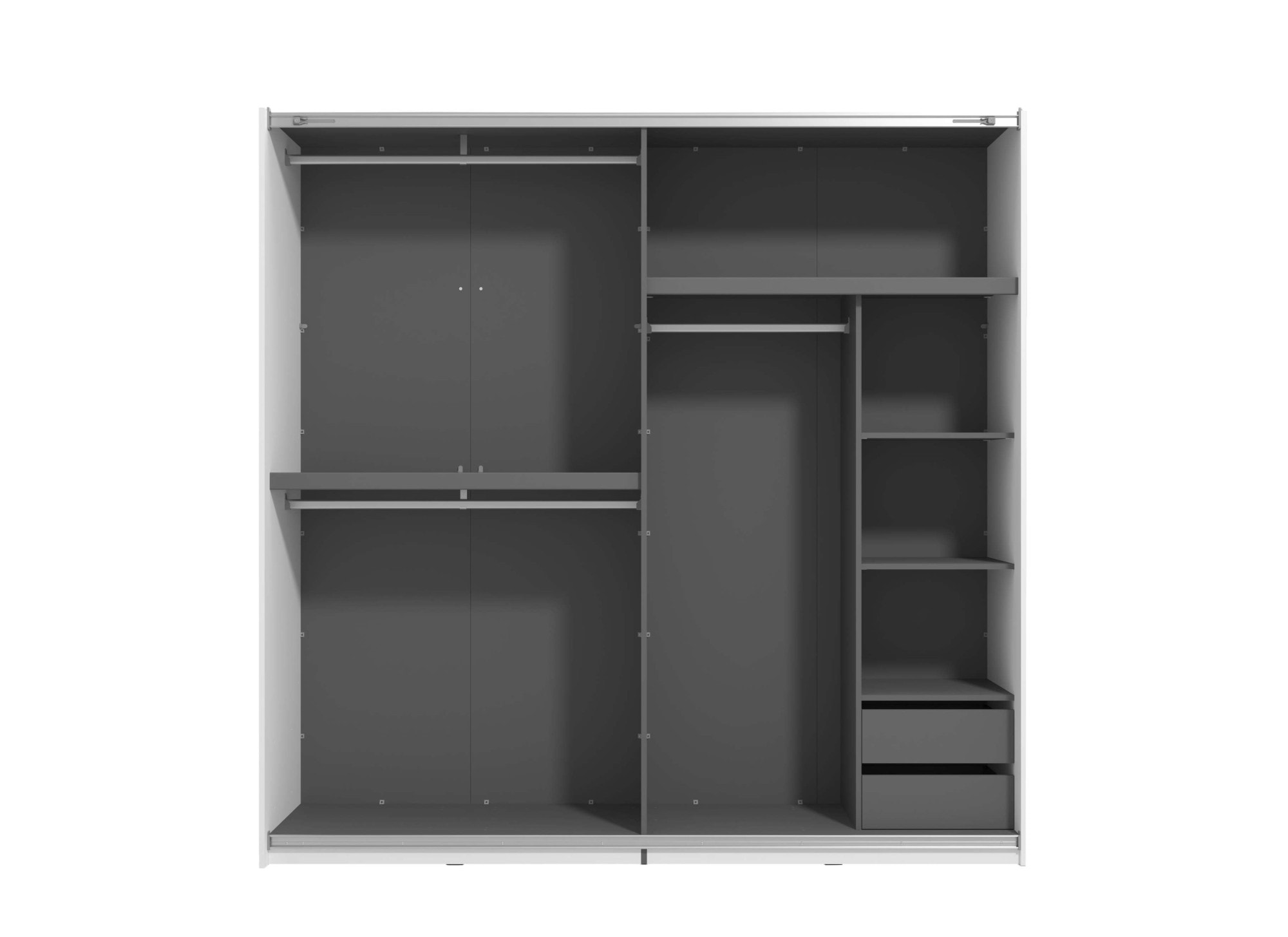 INOSIGN Schwebetürenschrank »Lucca, Kleiderschrank mit Spiegel und Glastür, FSC®-zertifiziert«