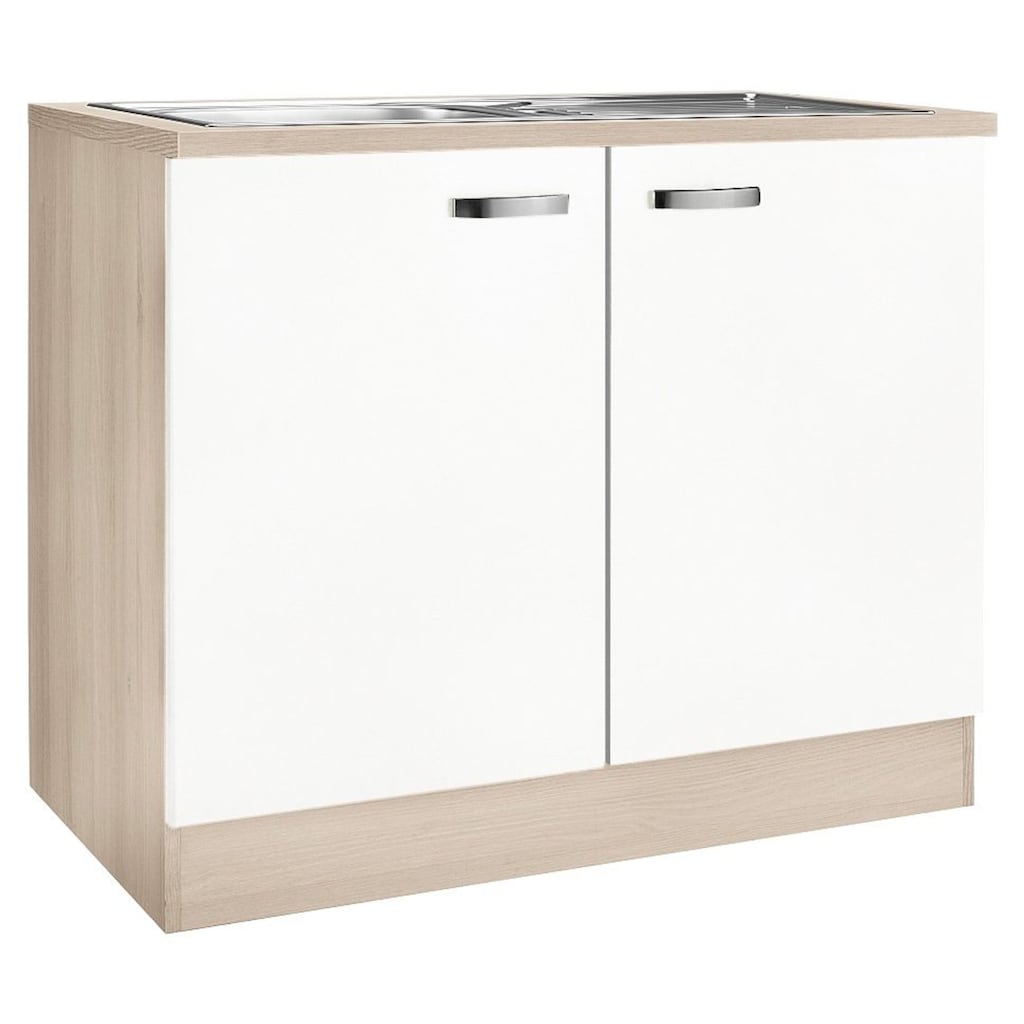 OPTIFIT Spülenschrank »Faro«, mit Metallgriffen, Breite 100 cm