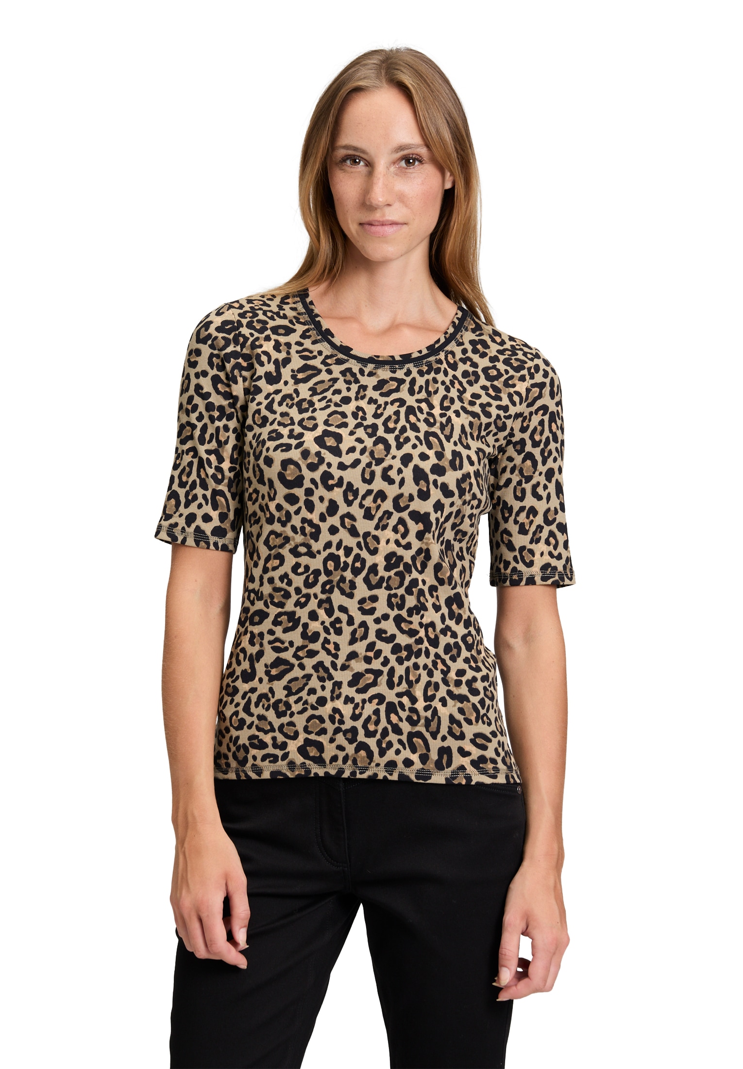 Betty Barclay Kurzarmshirt "Damen Basic Shirt mit Rippenstruktur" 1 Stk. tl günstig online kaufen
