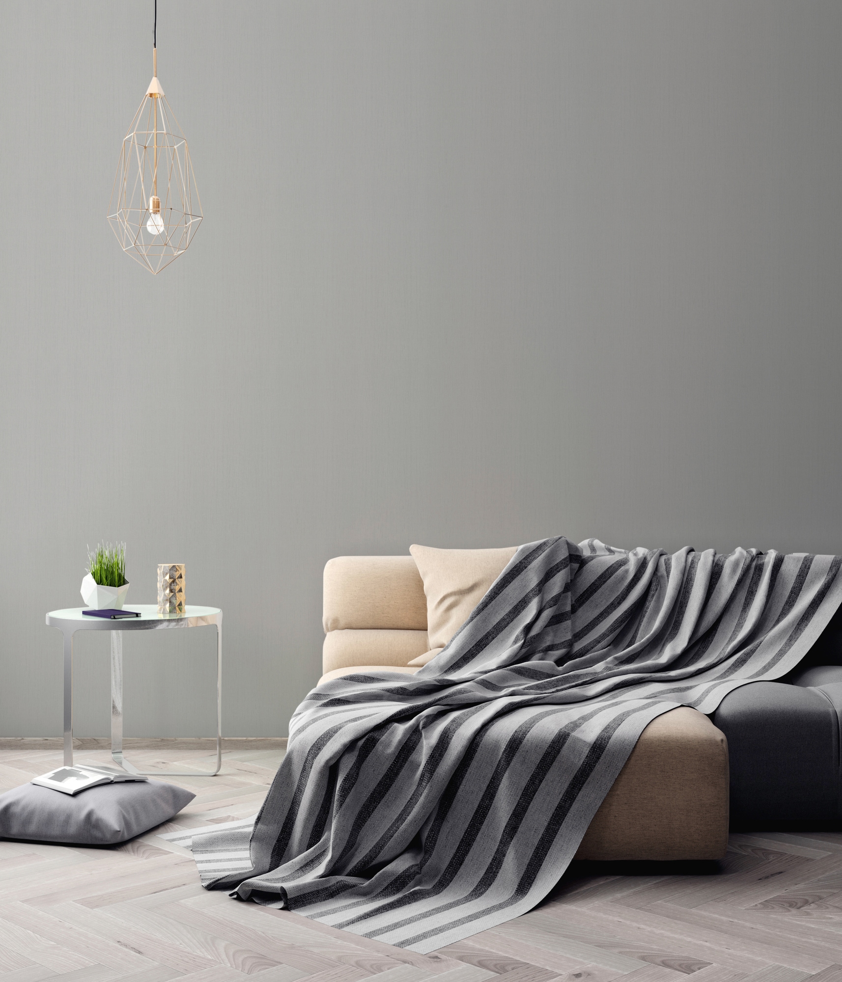 A.S. Création Vliestapete »Attractive«, einfarbig-unifarben-uni, Vinyl Vlies Wand Schräge Decke Tapeten Wohnzimmer Schlafzimmer Küche