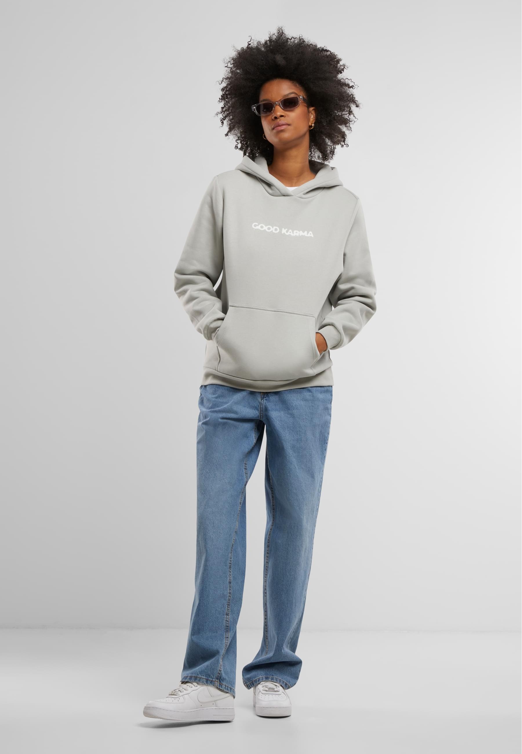 Miss Tee Kapuzenpullover »Miss Tee Karma Butterfly Ladies Fluffy Hoody«, (1 tlg.)