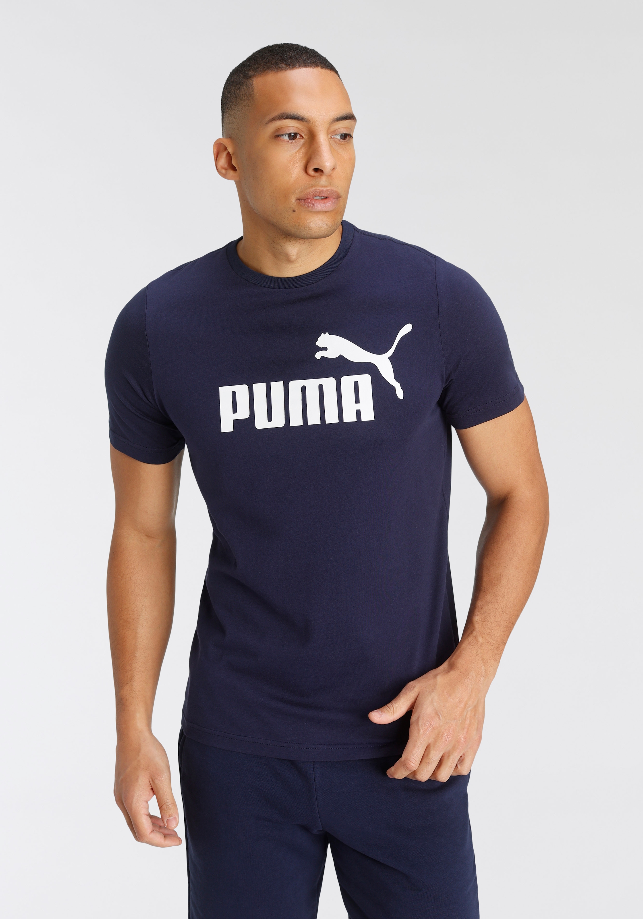 PUMA T-Shirt "ESS LOGO TEE" sportlicher Stil, Kurzarmdesign, aus Baumwolle günstig online kaufen