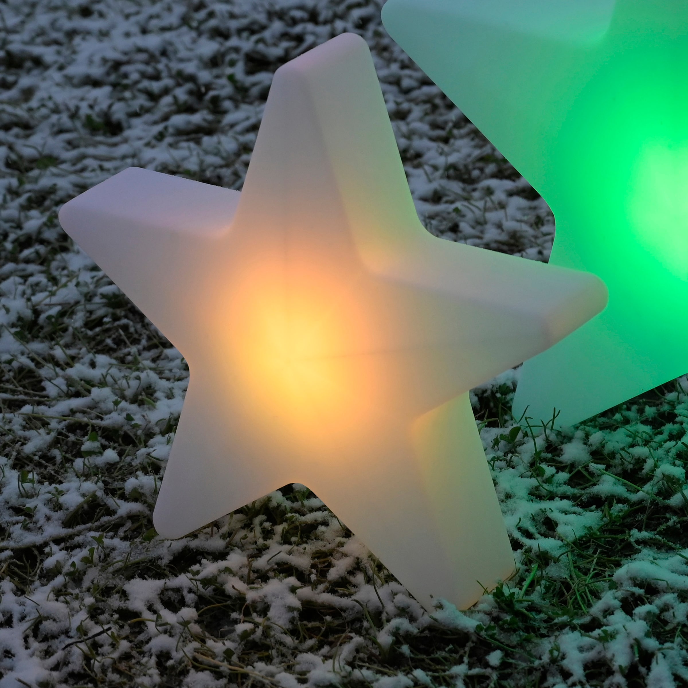 JUST LIGHT LED Gartenleuchte »AKKU STAR« LED-Board 1 Stk. RGB Akkubetrieben, IP44, Dimmbar über Infrarot-Fernbedienung, RGB+W,