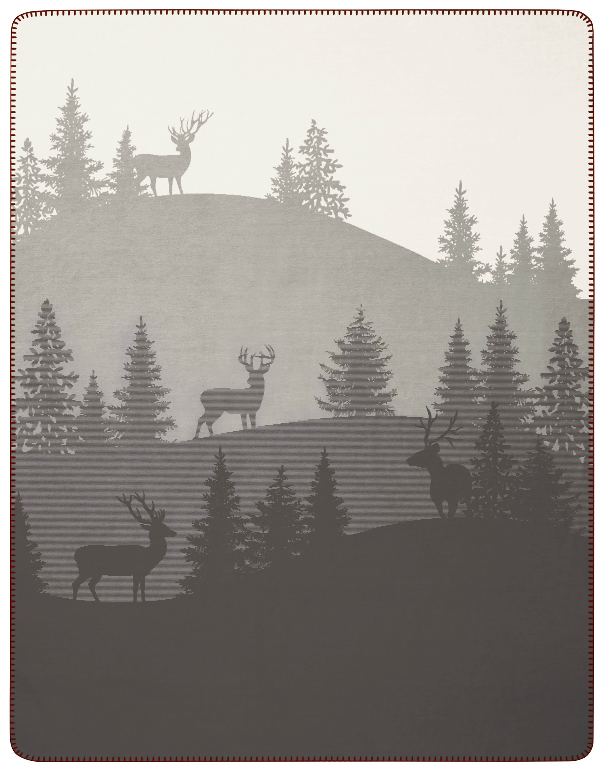 Biederlack Wohndecke "Deerlight" winterliche Alpenstimmung