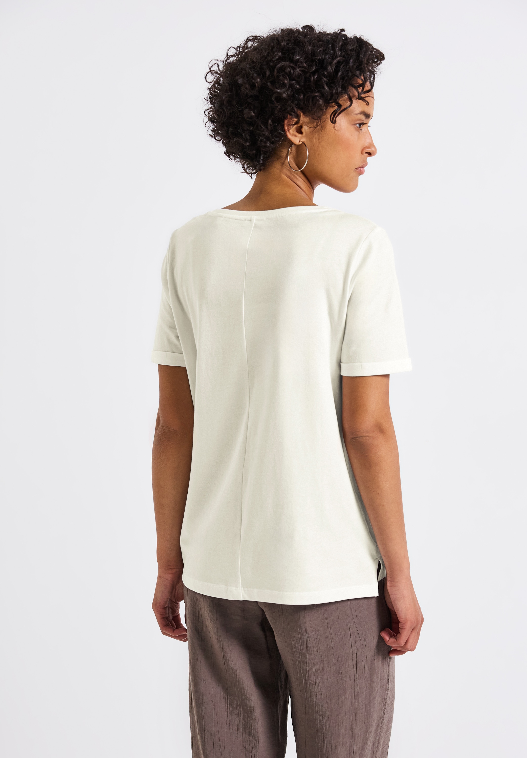 STREET ONE T-Shirt, mit U-Boot-Ausschnitt