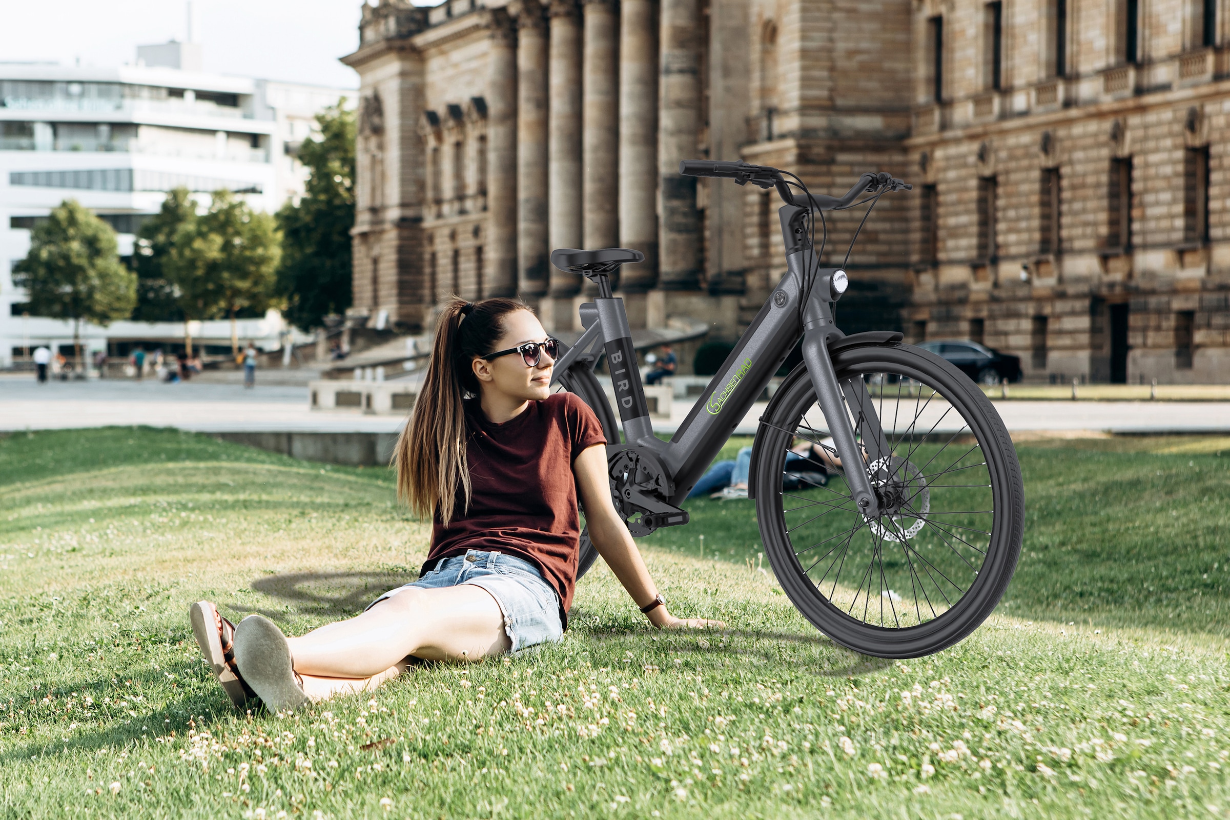 SachsenRad »SachsenRAD xBird Urban E-City-Bike C6F Connect« 7 Gang Shimano Kettenschaltung Heckmotor 250 W